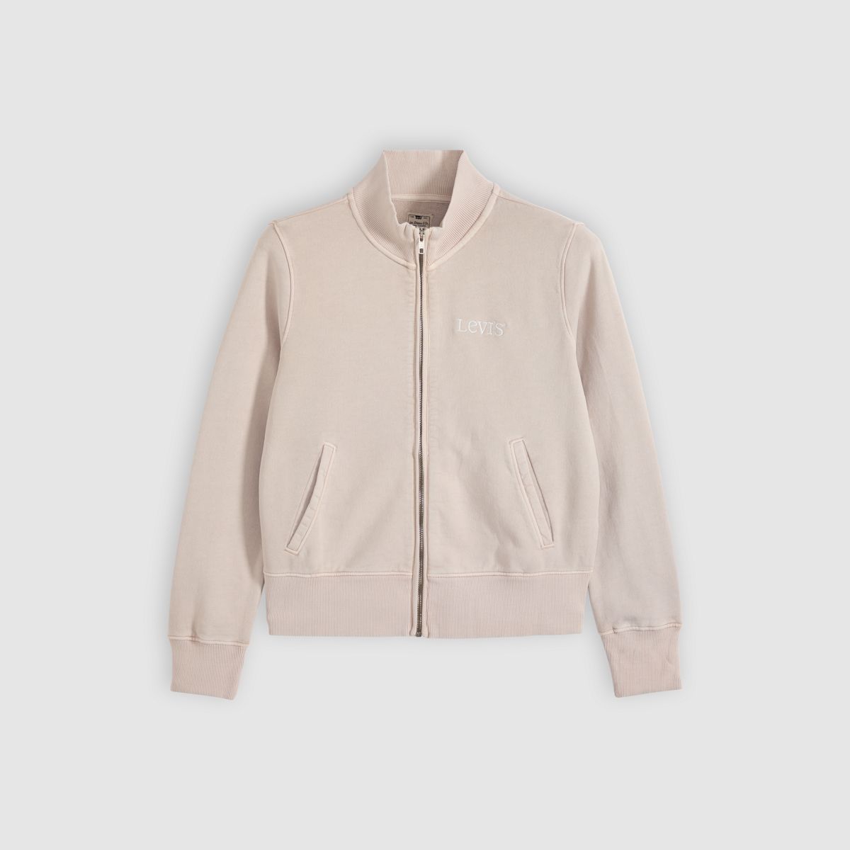 Graphic Slim Fit Full-Zip — Slim Fit Fleece Club Serif Chateau Gray - White