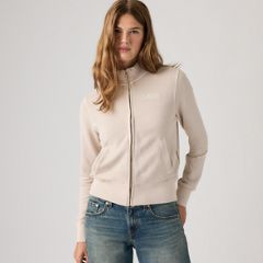 Graphic Slim Fit Full-Zip — Slim Fit Fleece Club Serif Chateau Gray - White 1