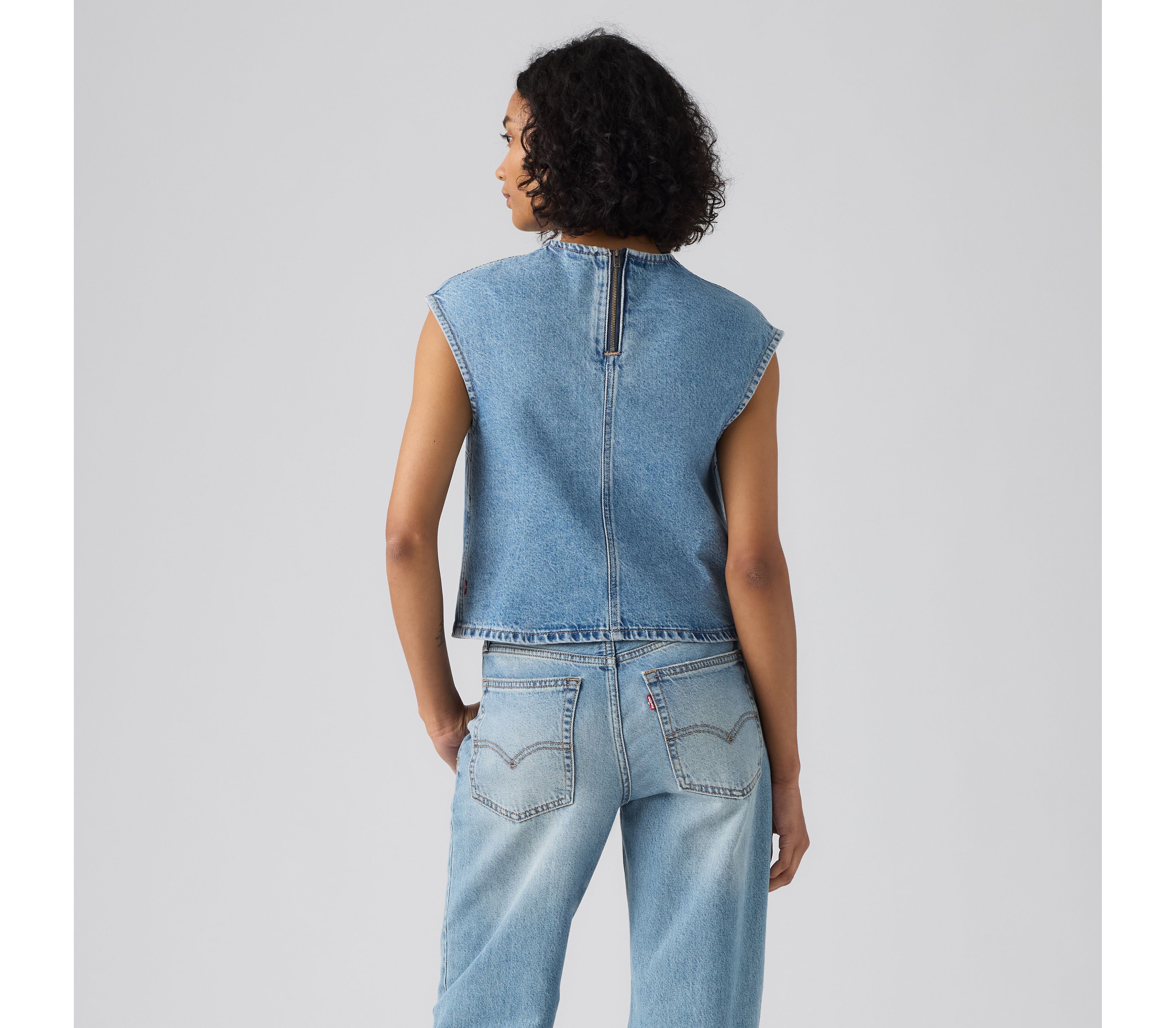 Denim Sleeveless Tee