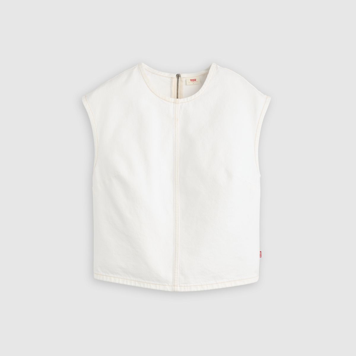 Denim Sleeveless Tee — Tooth Fairy - White