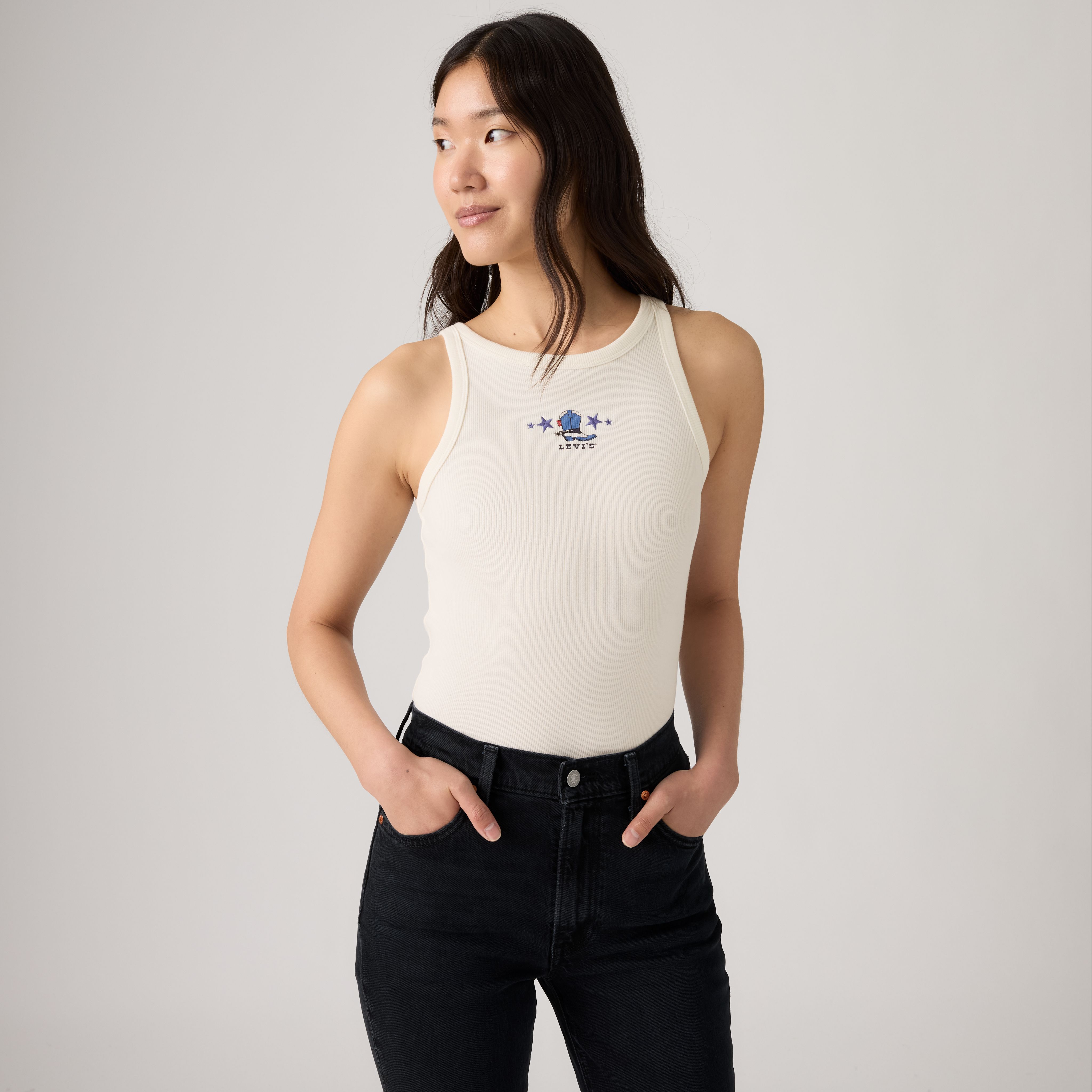 Graphic Hayes Racer Tank Top 1