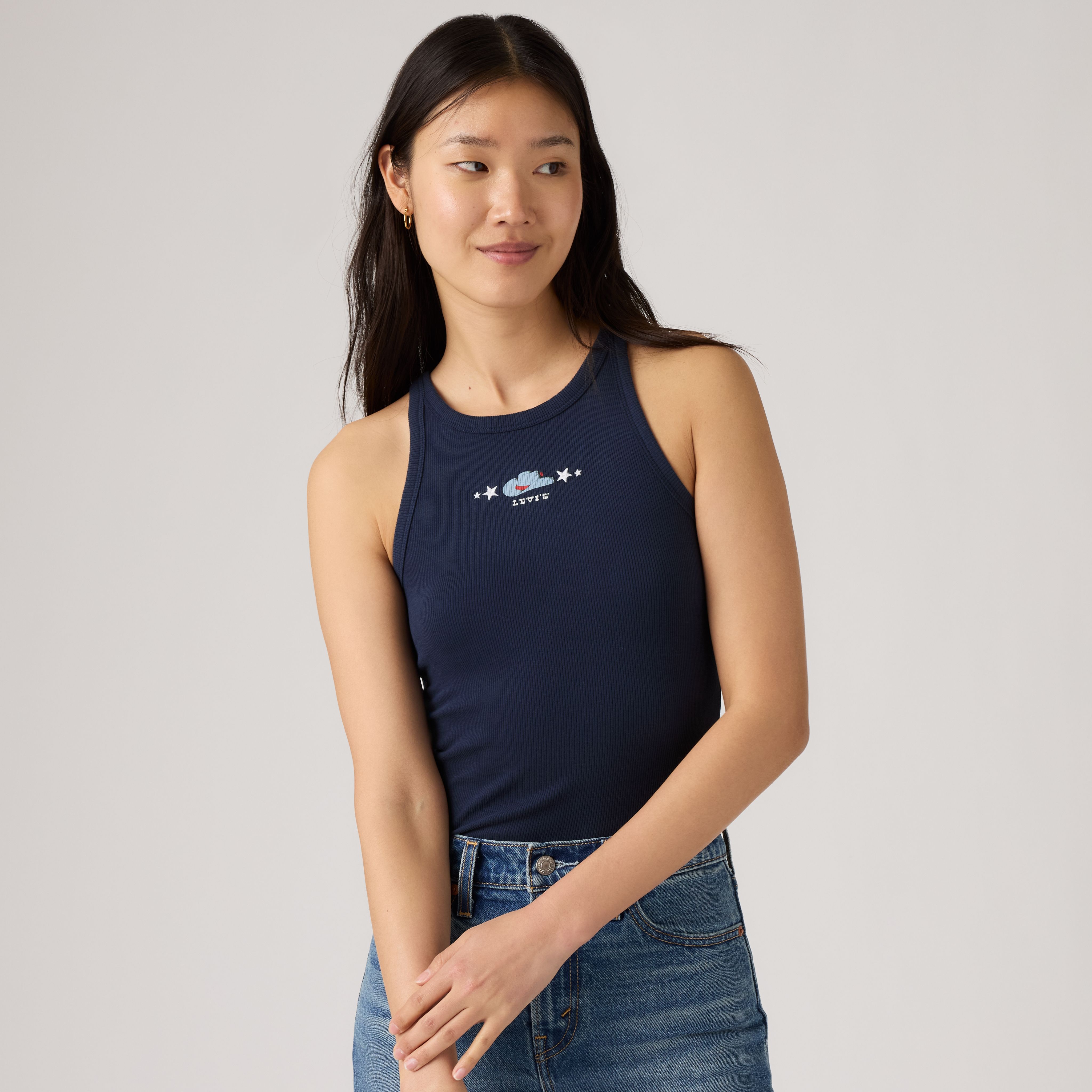 Graphic Hayes Racer Tank Top 1