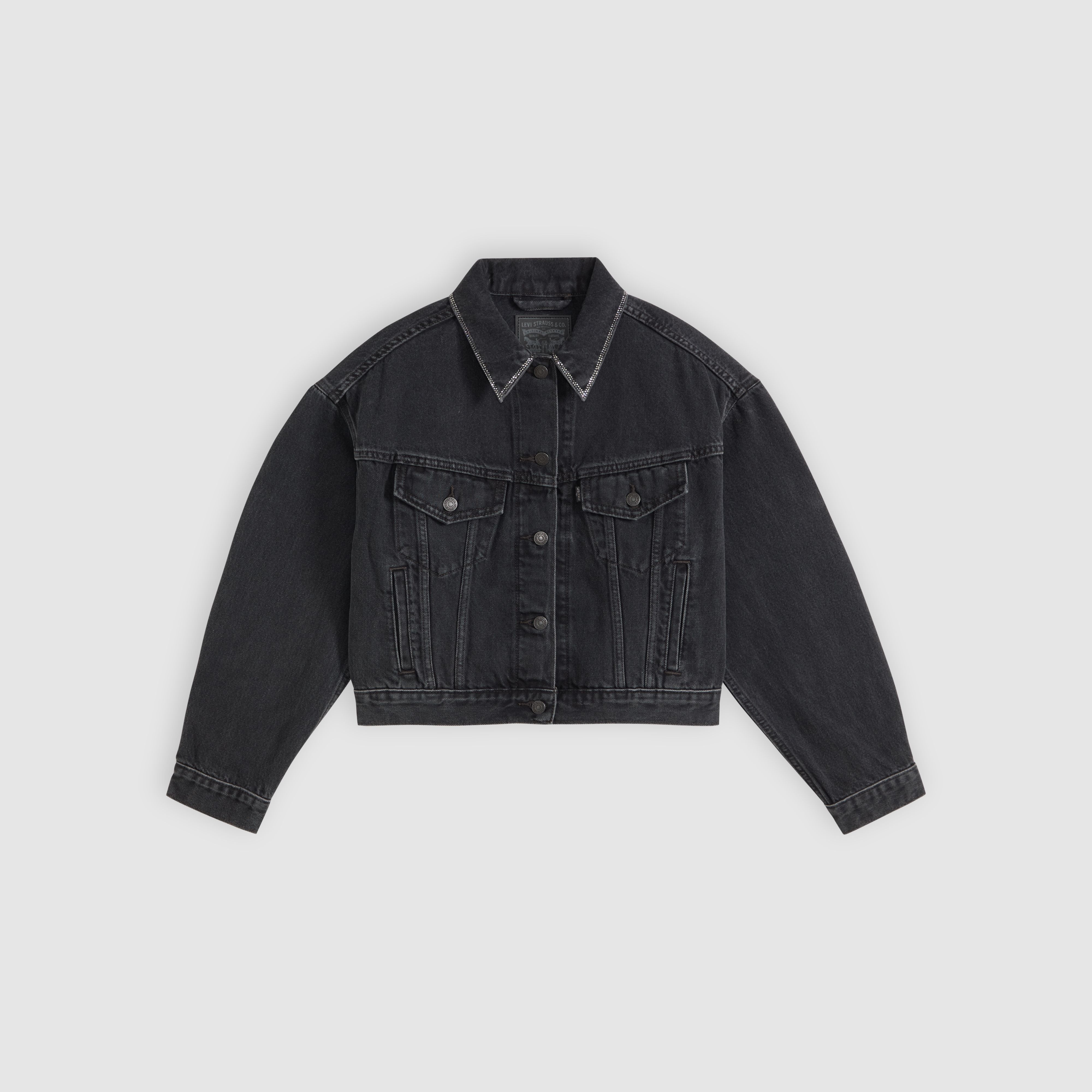 Rhinestone Shrunken 90's Trucker Jacket 5