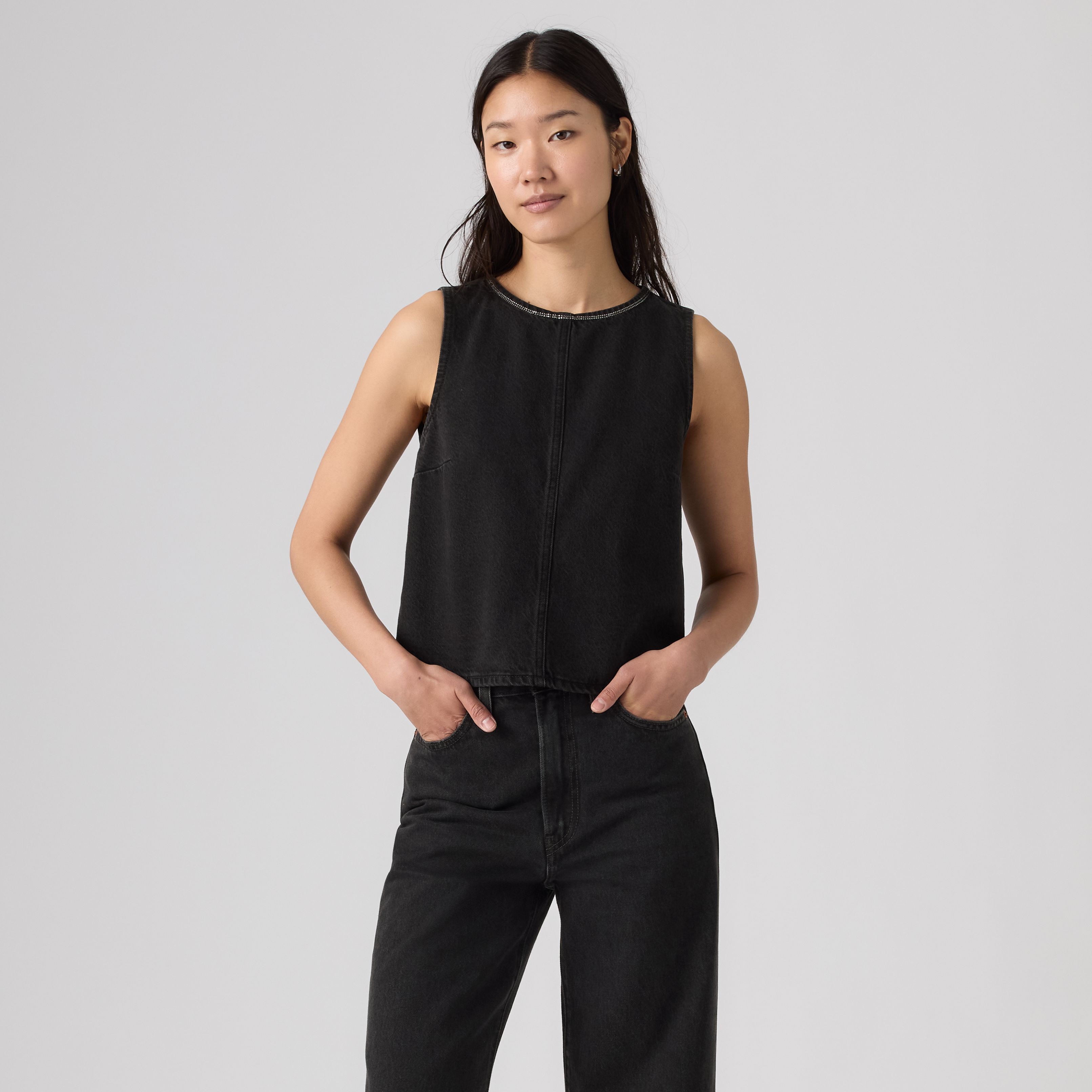 Rhinestone Denim Top 3