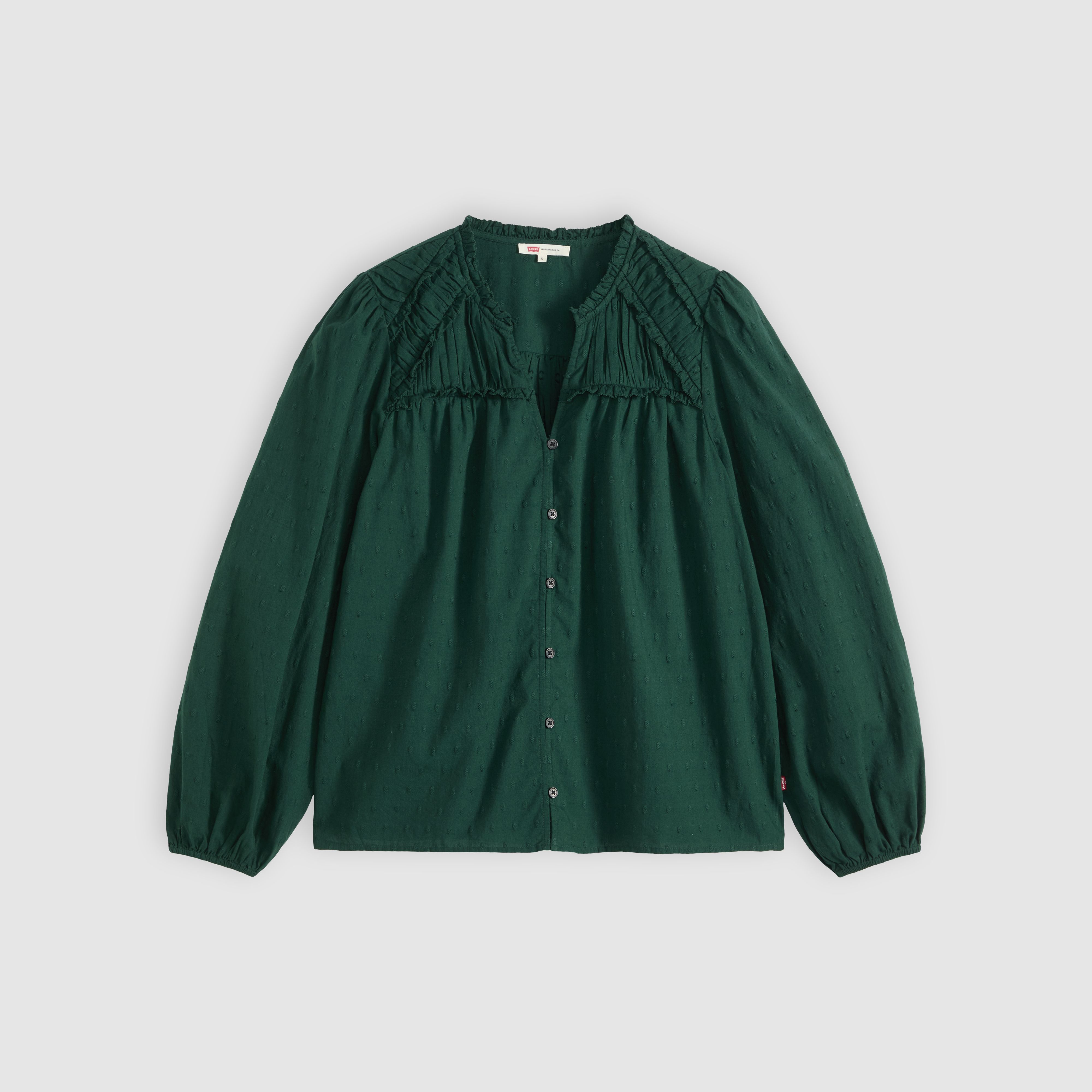Lee Soft Cotton Dobby Blouse - Green | Levi's® US