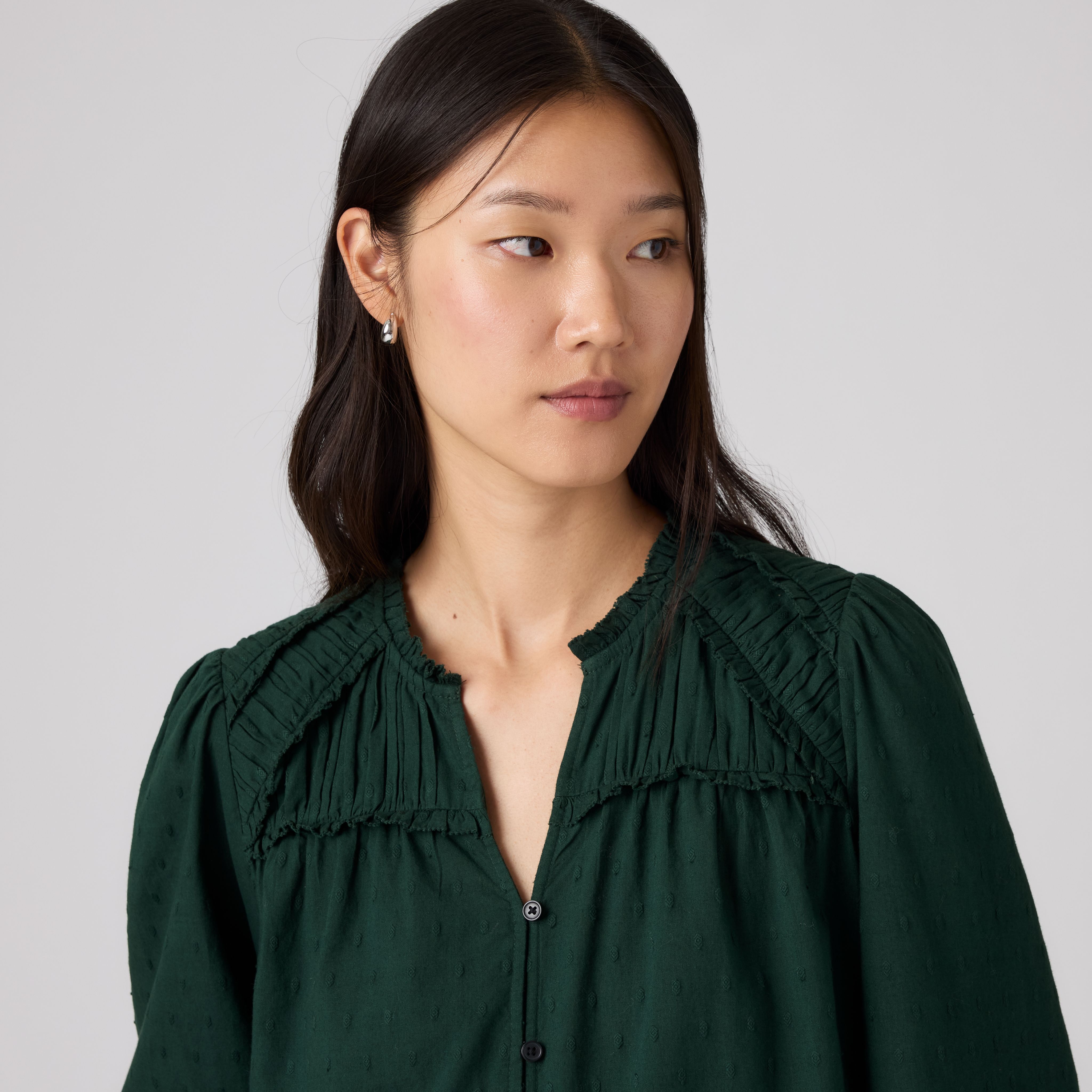 Lee Soft Cotton Dobby Blouse - Green | Levi's® US