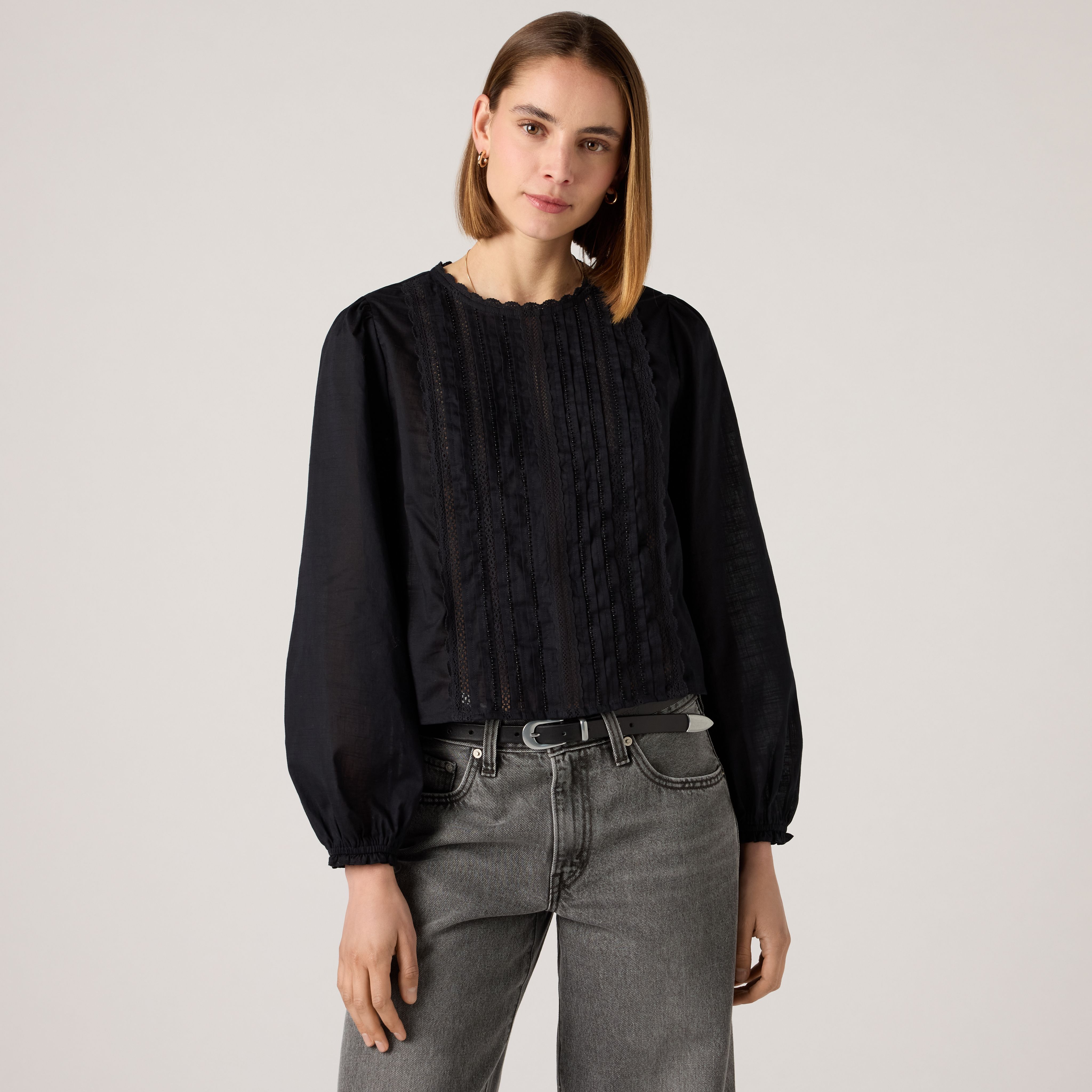 Han Long-Sleeve Beaded Blouse 1