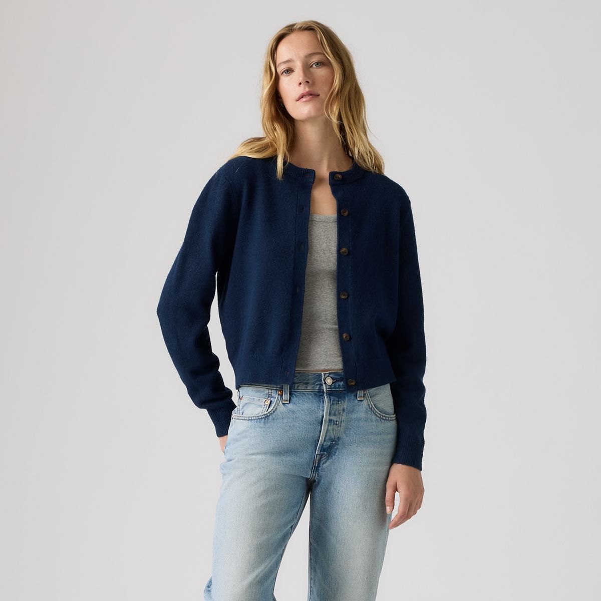 Claire Cardigan — Navy Blazer - Blue