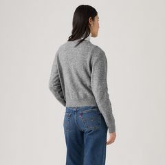 Claire Cardigan — Dark Heather Gray - White 4