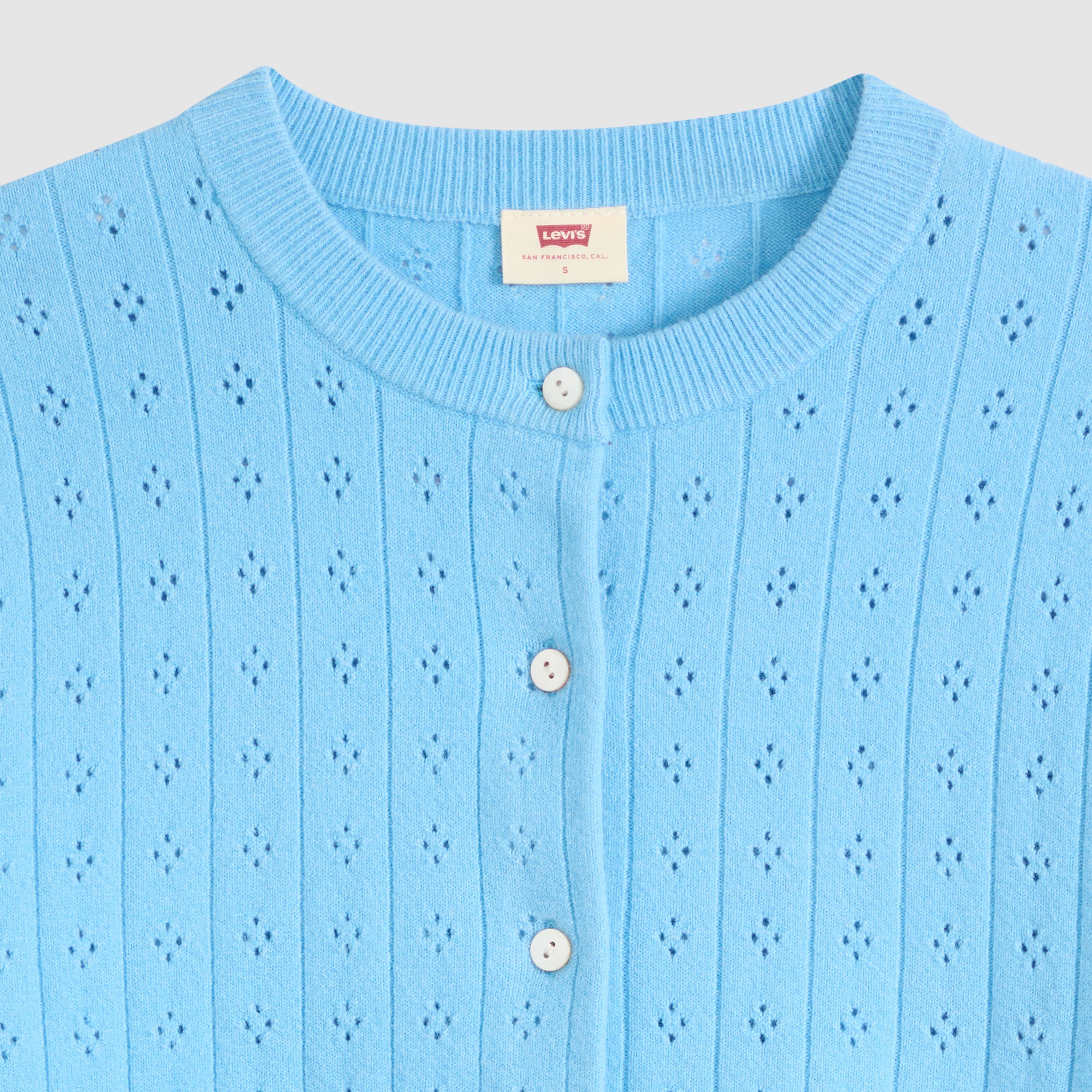 Supersoft Pointelle Crewneck Cardigan 8