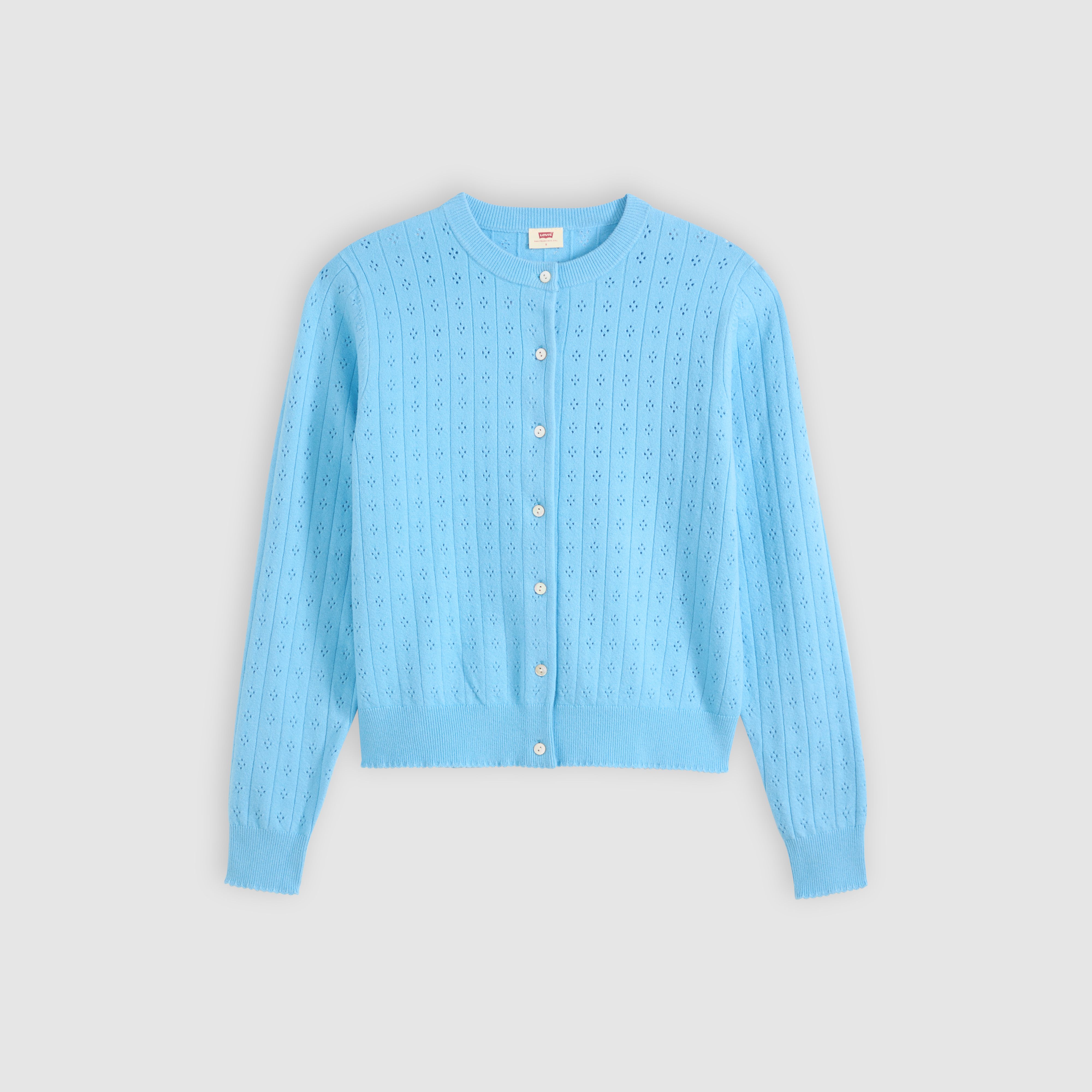 Supersoft Pointelle Crewneck Cardigan 7