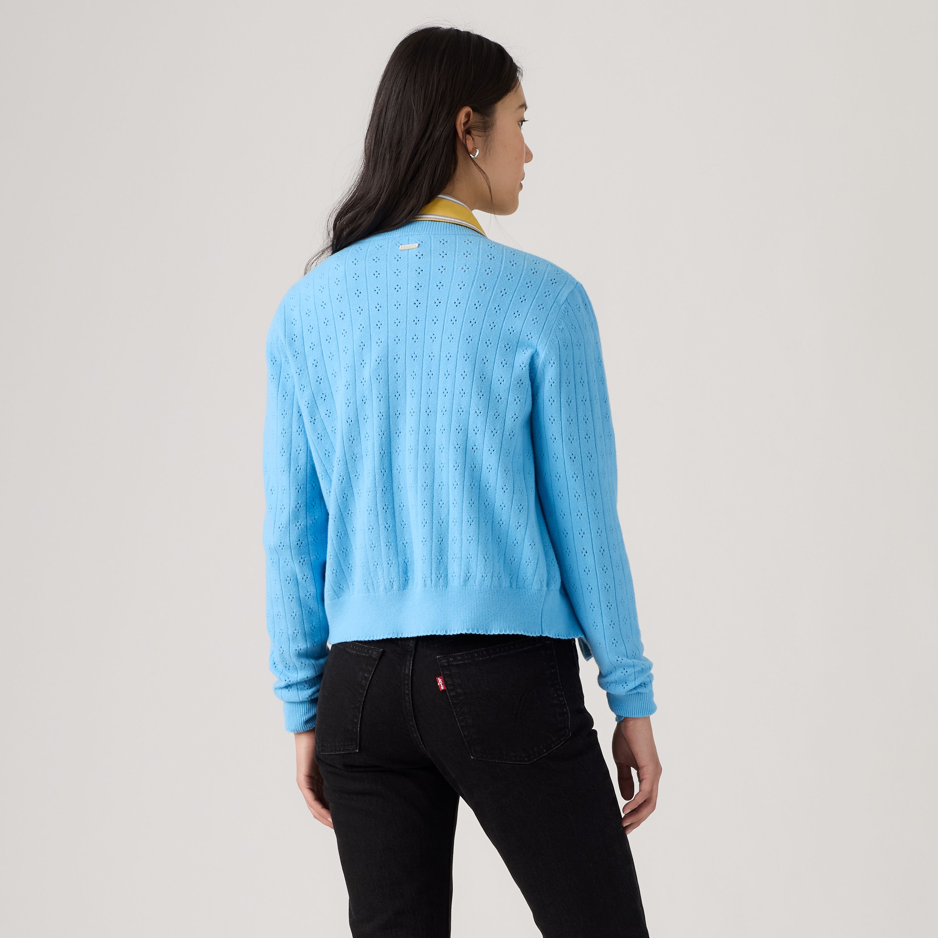 Supersoft Pointelle Crewneck Cardigan 6