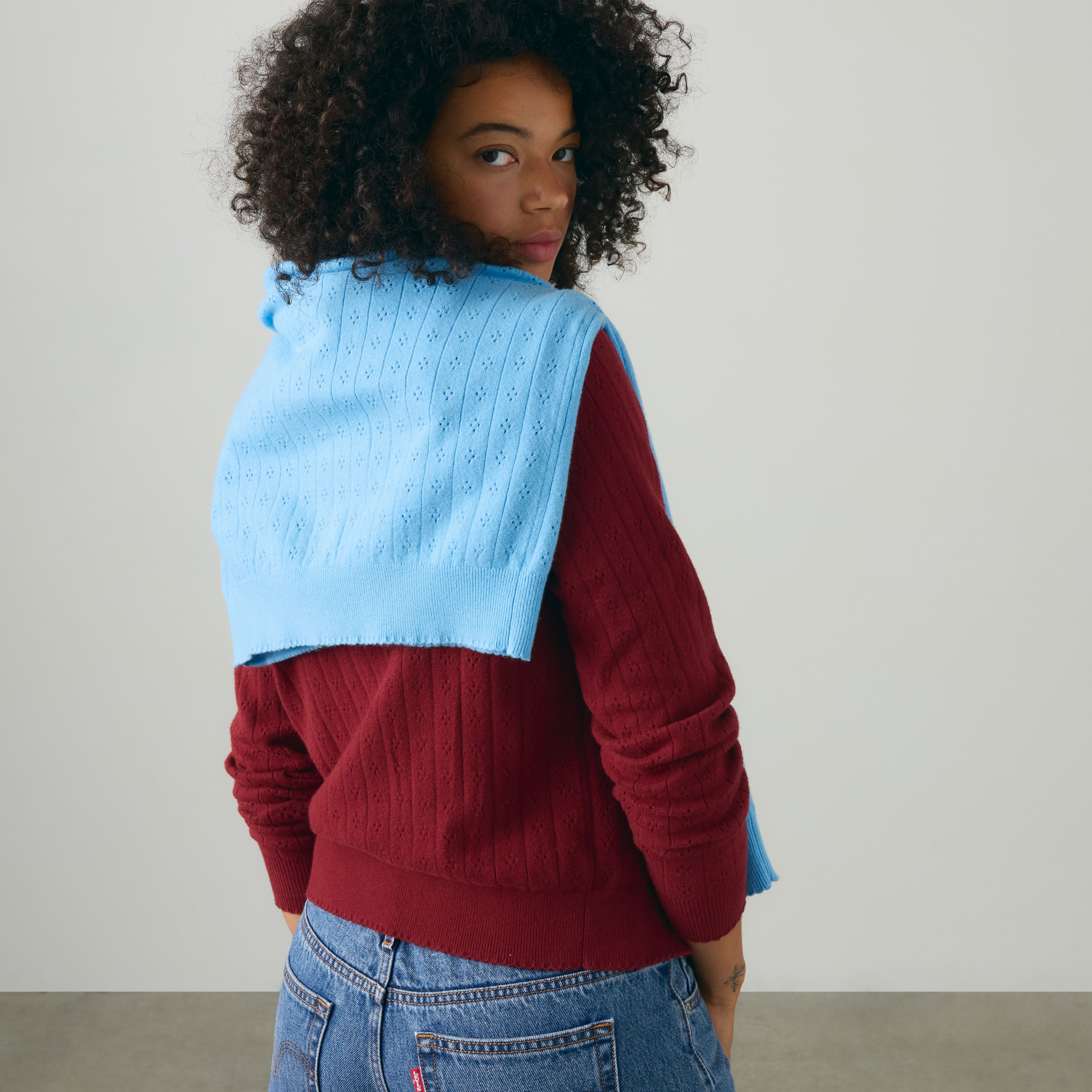 Supersoft Pointelle Crewneck Cardigan 3