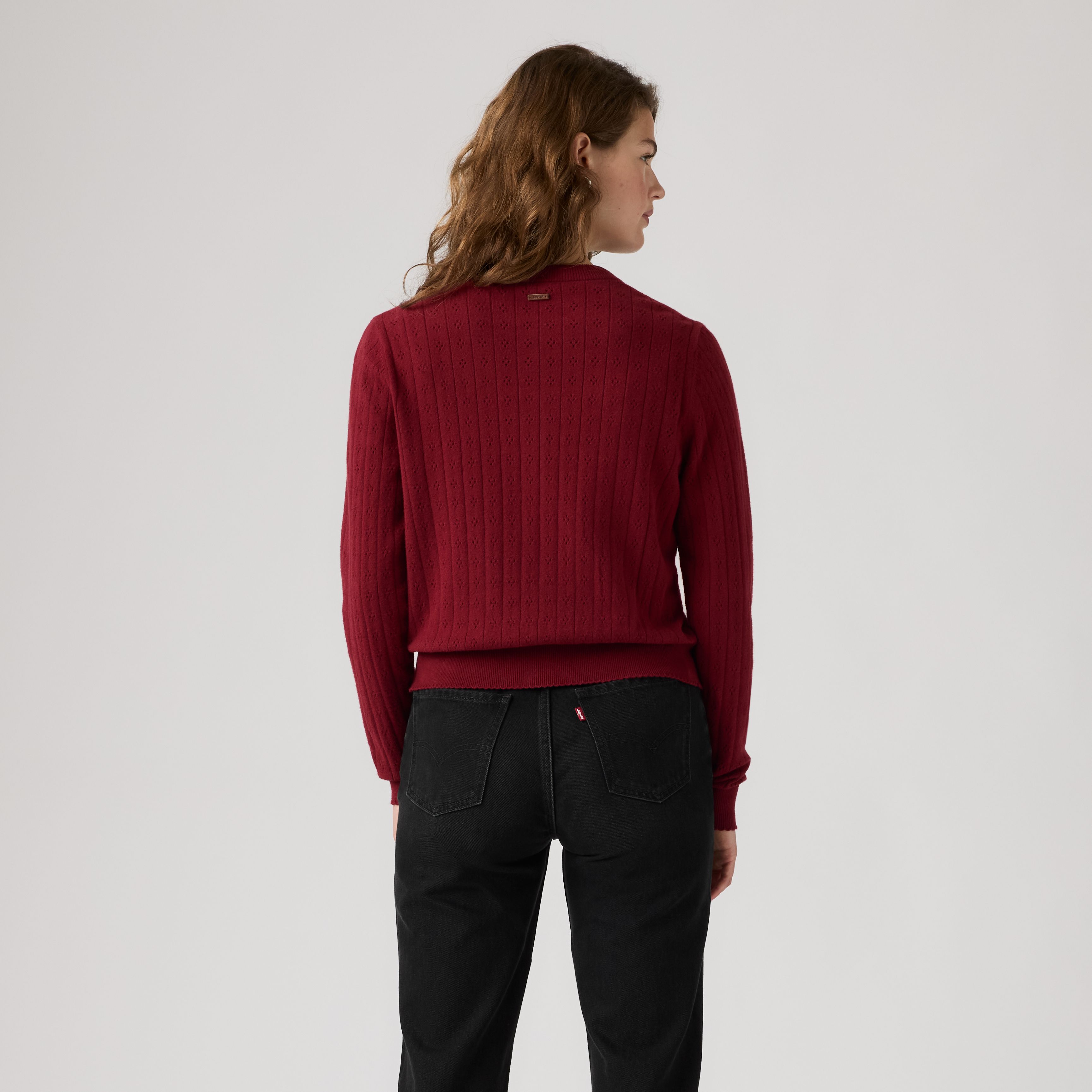Supersoft Pointelle Crewneck Cardigan 4