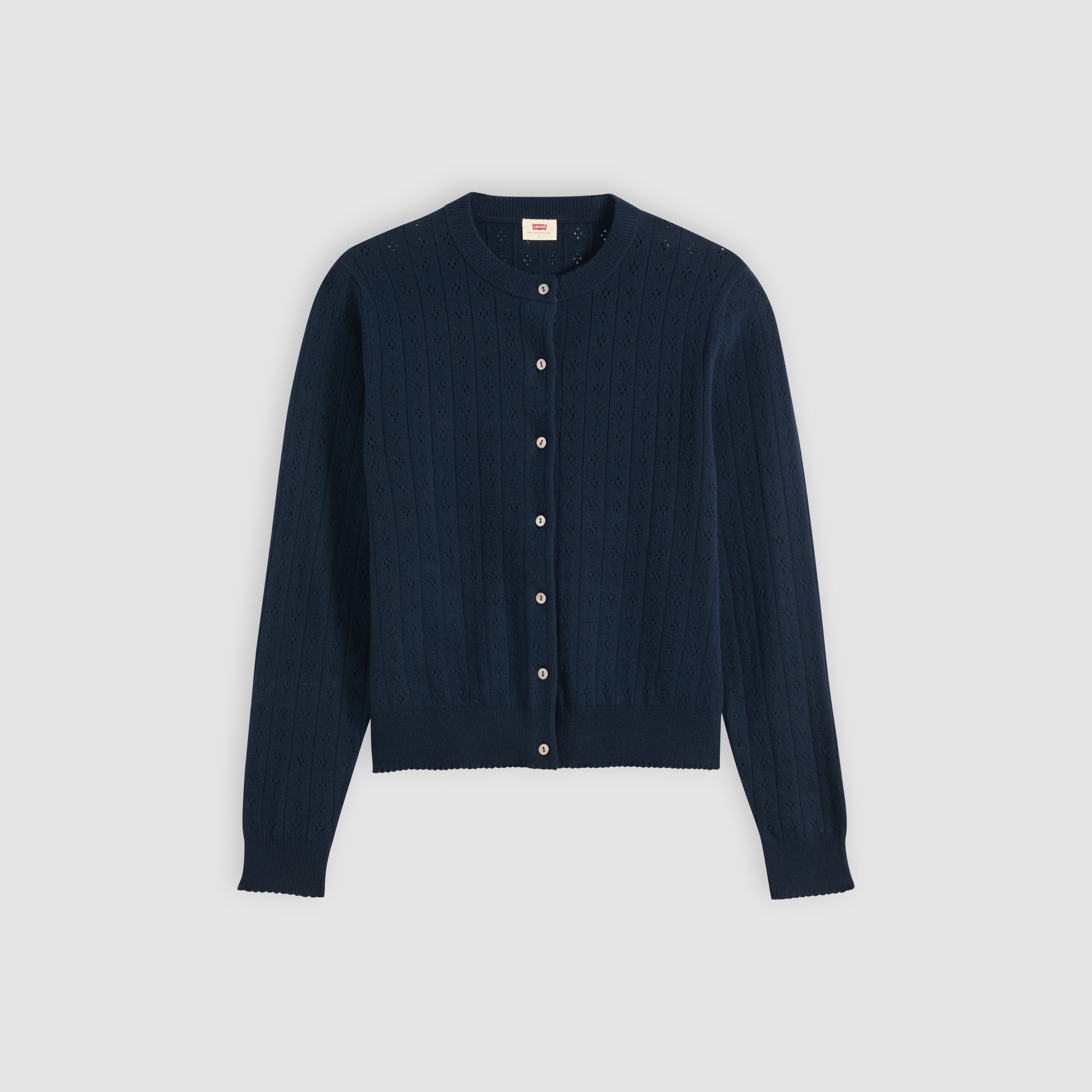 Supersoft Pointelle Crewneck Cardigan 5