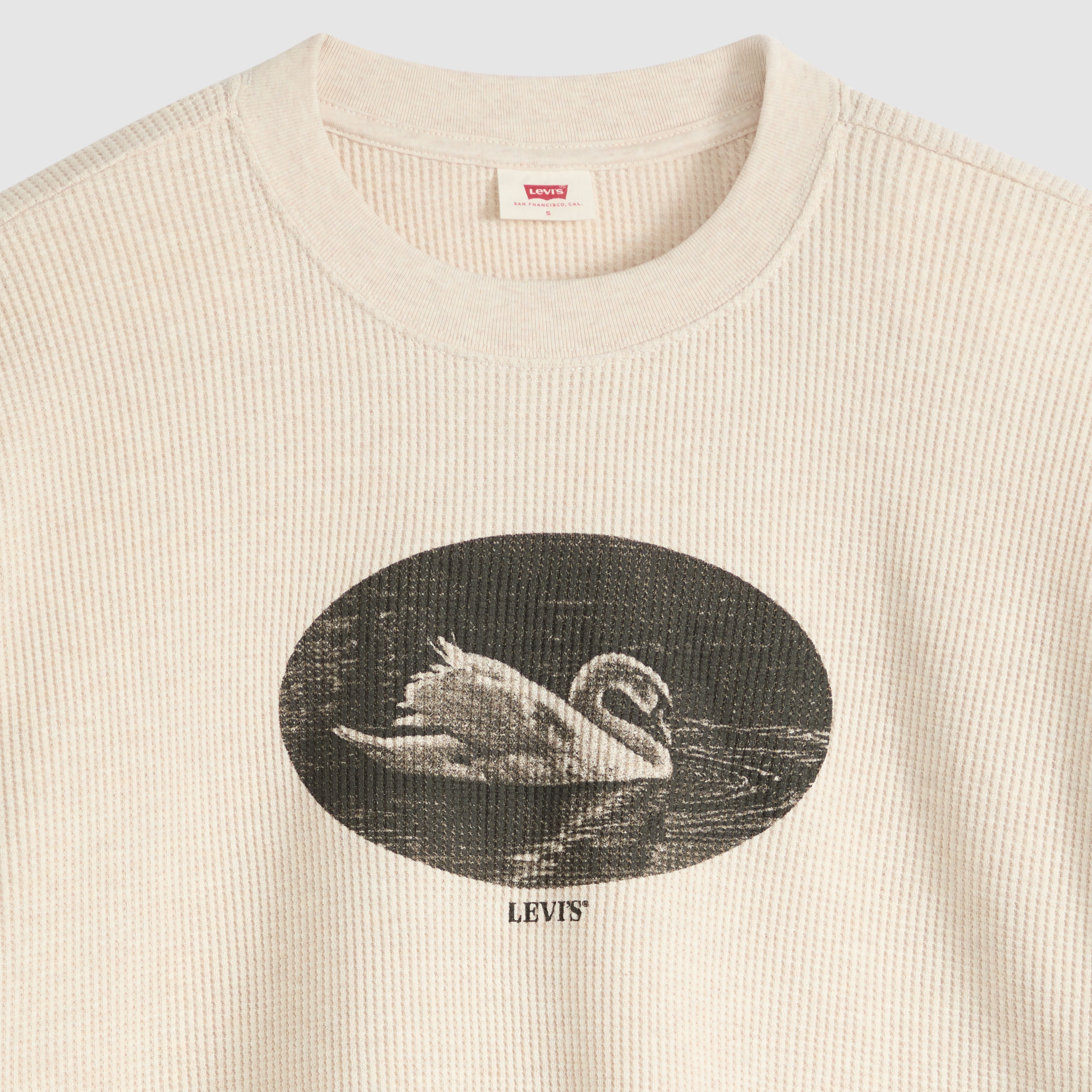 Graphic Relaxed Waffle Long-Sleeve Crewneck Top 6