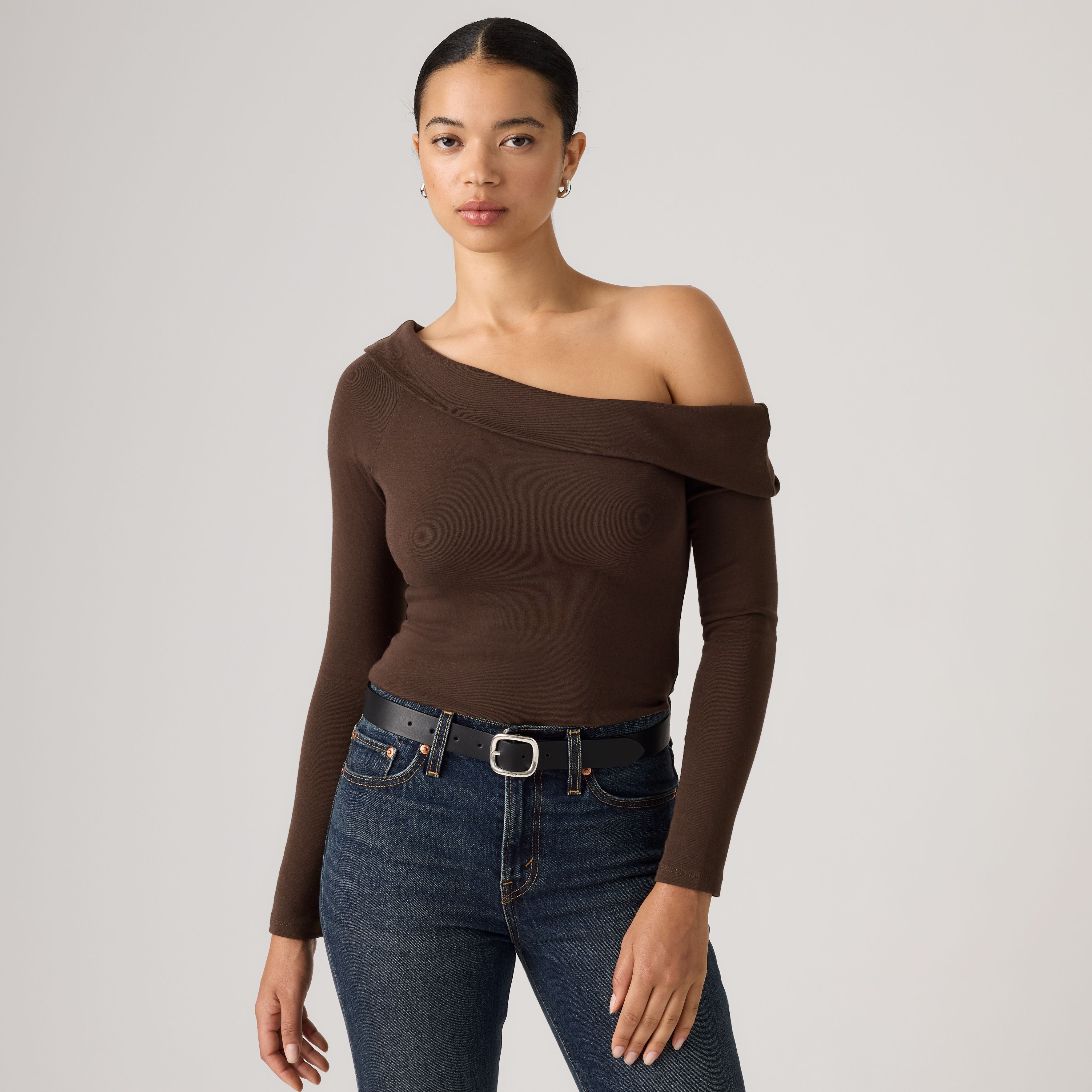 Clara Off-Shoulder Long-Sleeve Top 1