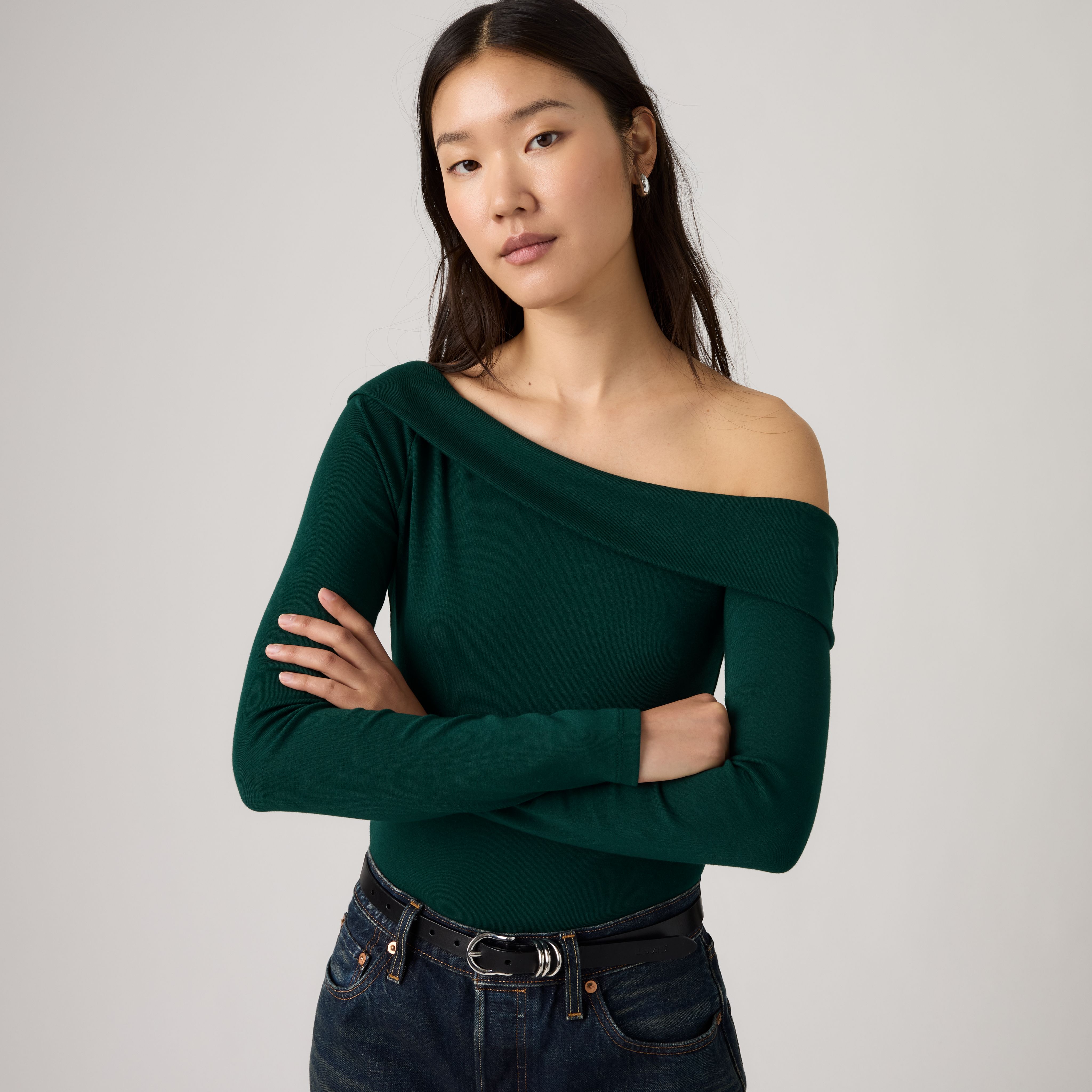 Clara Off-Shoulder Long-Sleeve Top 2