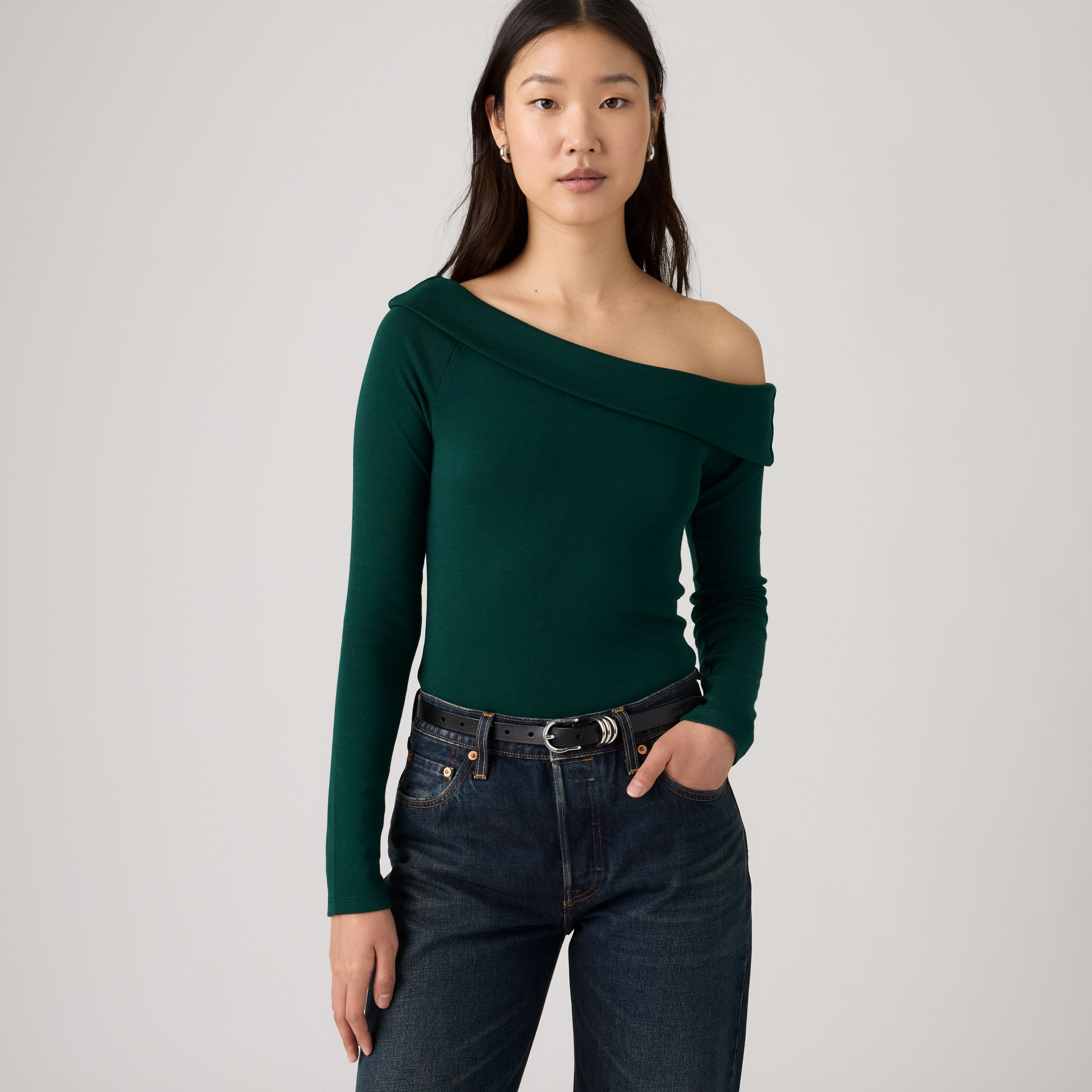 Clara Off-Shoulder Long-Sleeve Top 1