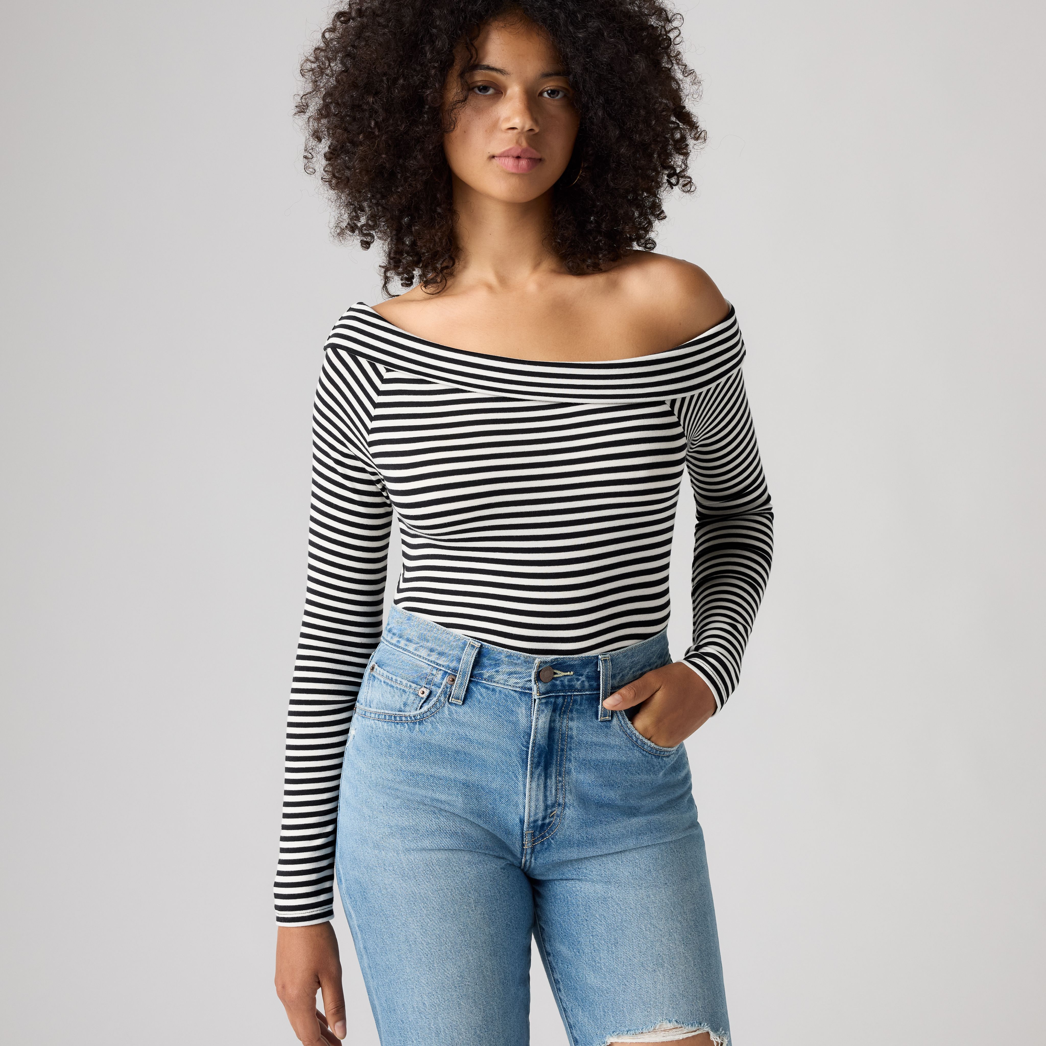 Clara Off-Shoulder Long-Sleeve Top 1