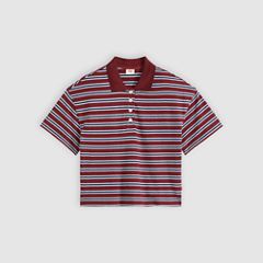 Didion Rugby Polo — Milano Stripe Warm Cabernet - Multi-Color 5