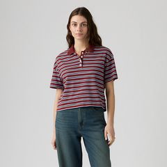 Didion Rugby Polo — Milano Stripe Warm Cabernet - Multi-Color 3
