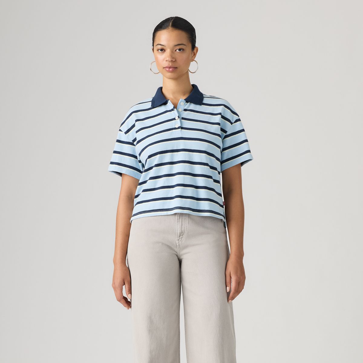 Didion Rugby Polo — Pepper Stripe Angel Falls - Multi-Color