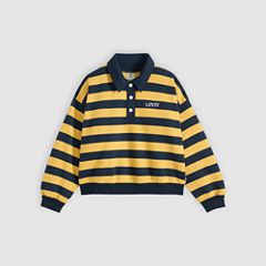 Graphic Vintage Rugby Fleece — Stripe Rugby Arch Logo Spicy Mustard - Yellow 5