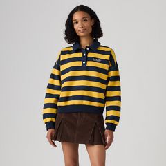 Graphic Vintage Rugby Fleece — Stripe Rugby Arch Logo Spicy Mustard - Yellow 3