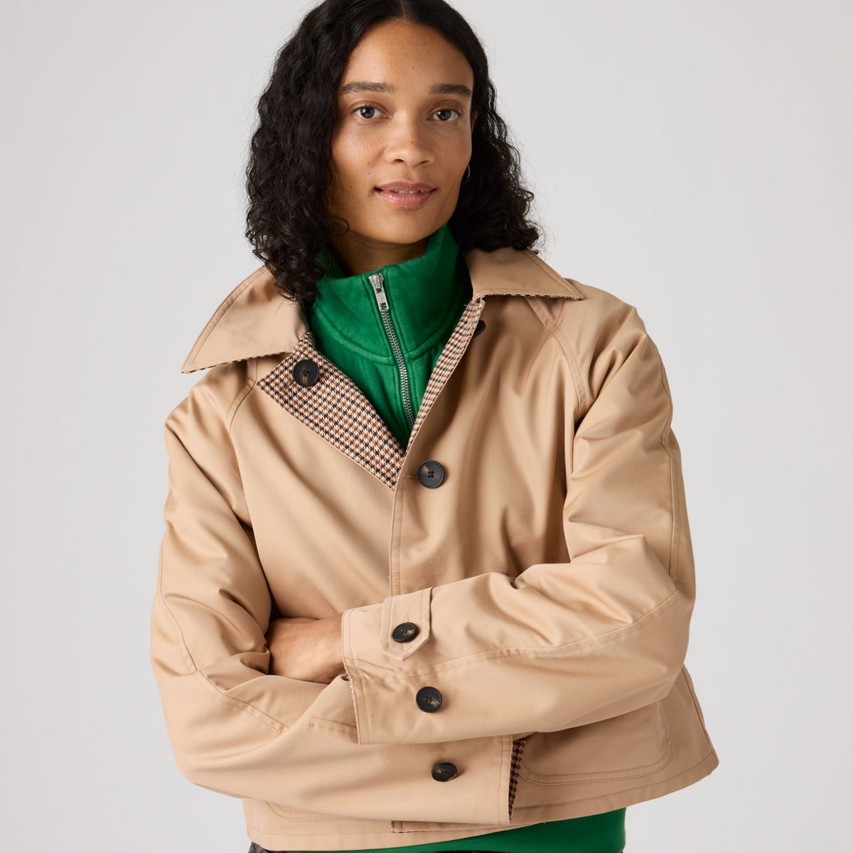 Reversible Short Trench — Neutral - Brown
