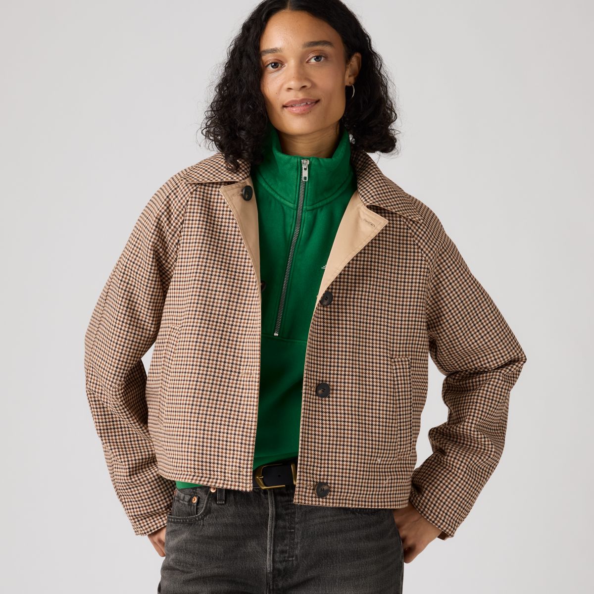 Reversible Short Trench — Neutral - Brown