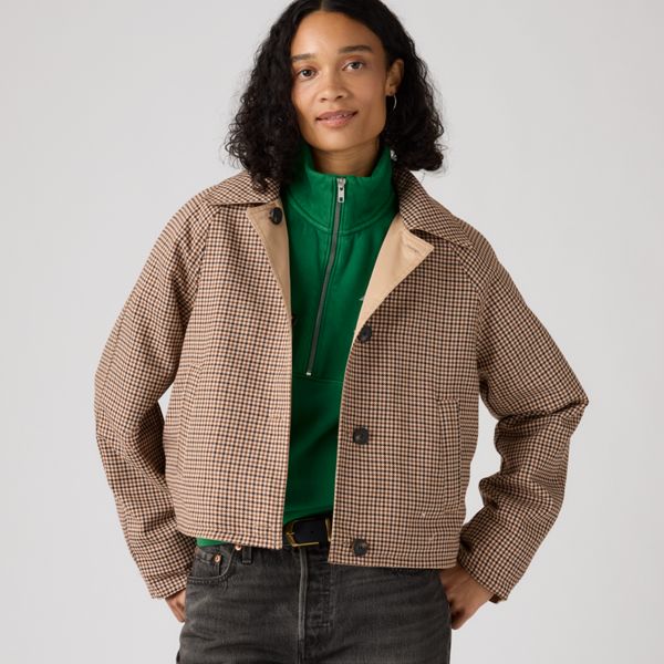 Reversible Short Trench — Neutral - Brown