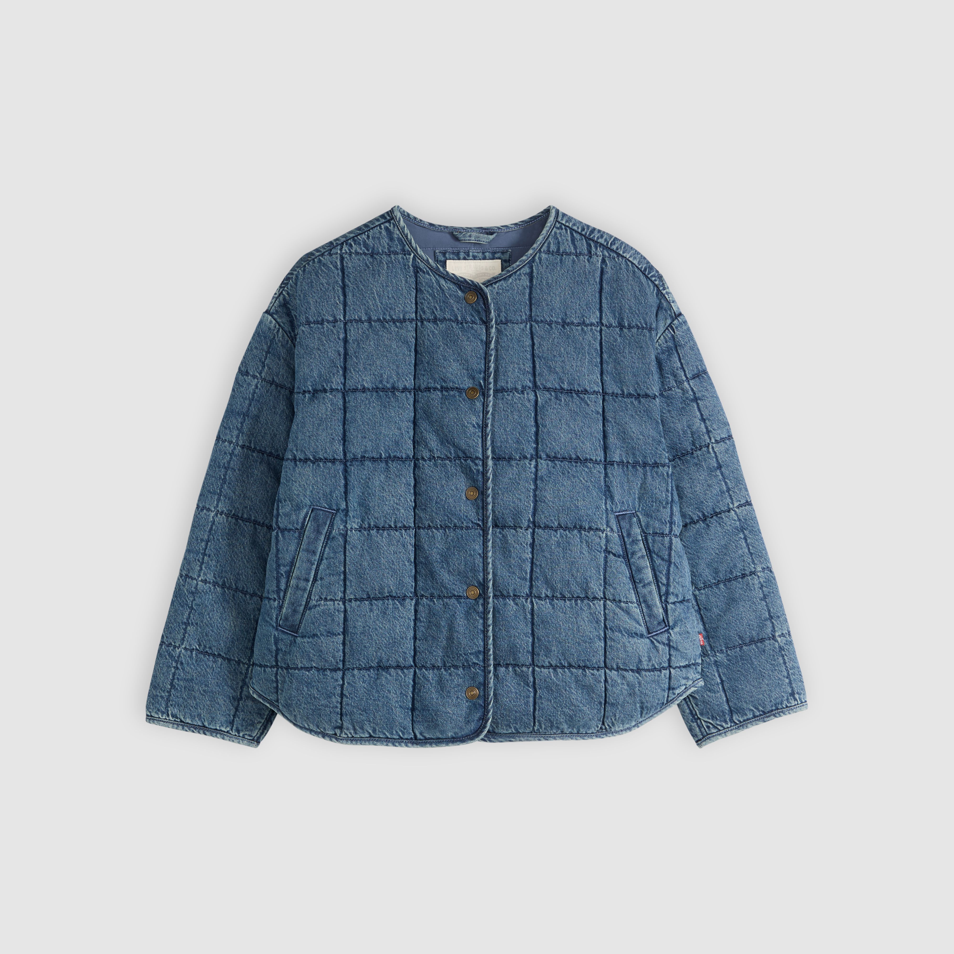 Poppy Quilted Lightweight Puffer Denim Jacket 5