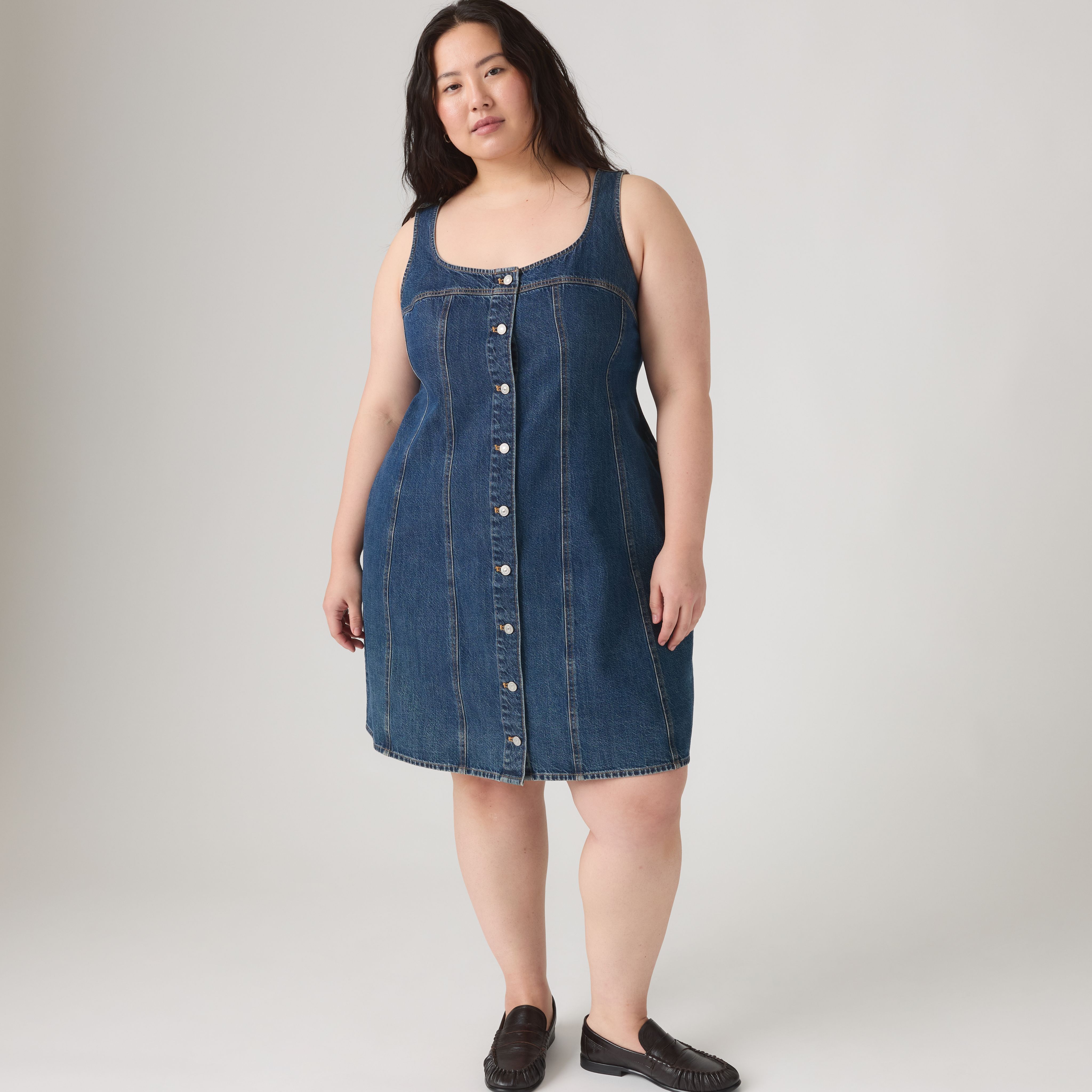 plus size tank dress Women's Crinkled Hill Tribe Cotton in Off White The material is very soft Plus Size Crew Neck Knit