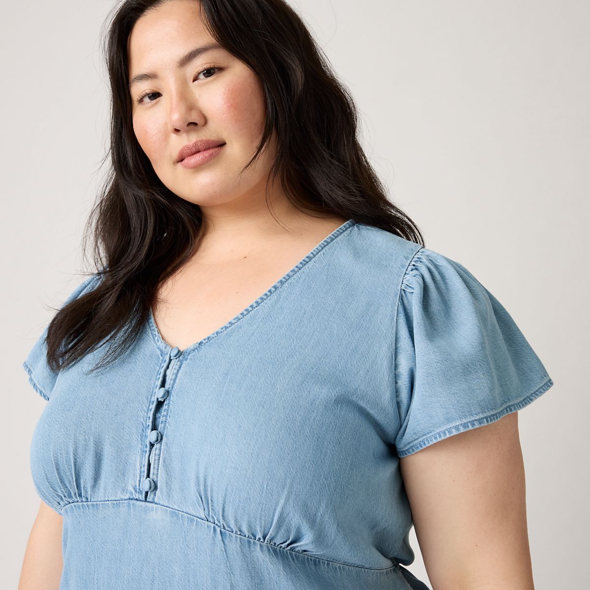 Lilith Midi Dress (Plus Size) — Hey Good Lookin - Medium Wash