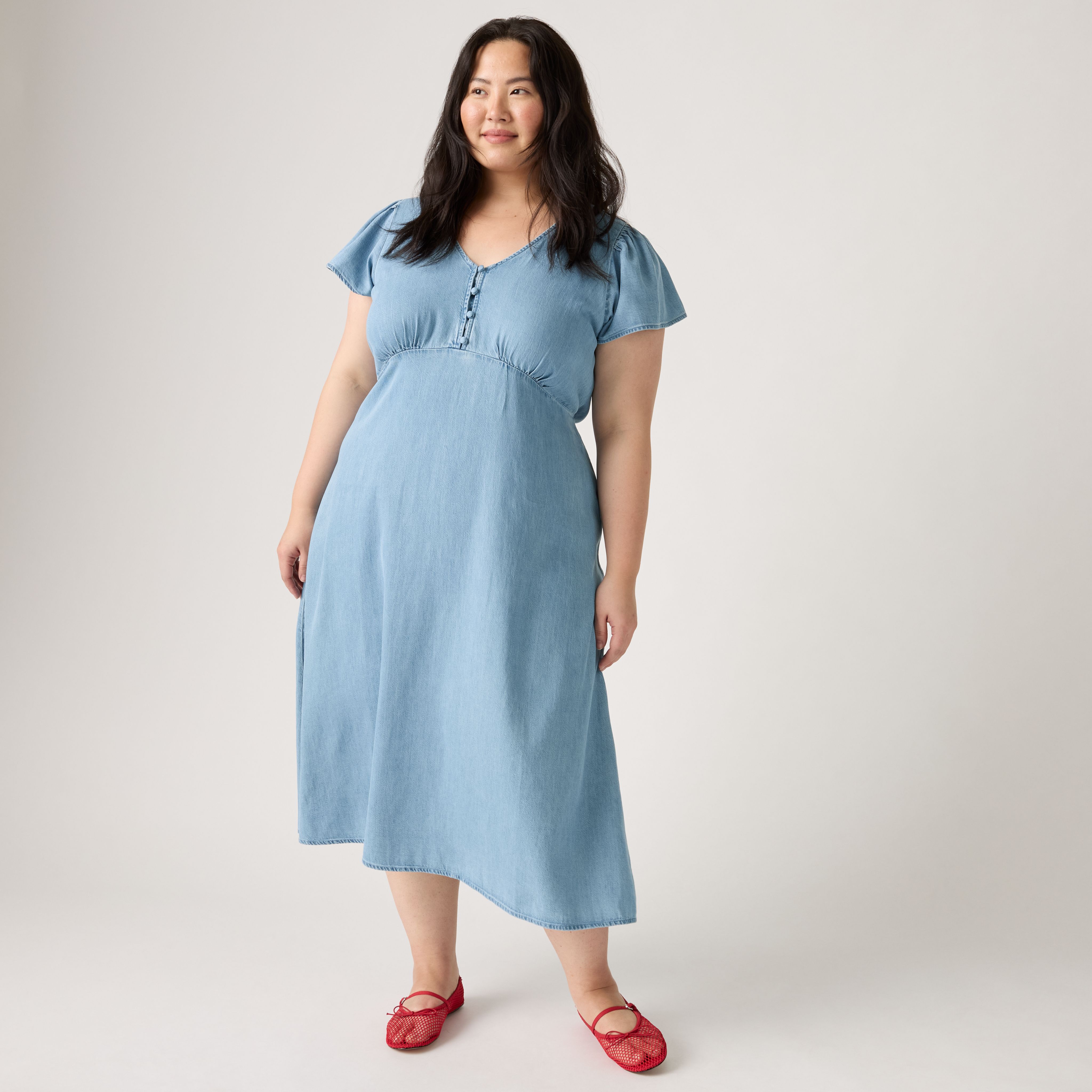 Lilith Lightweight Midi Dress (Plus Size) 1