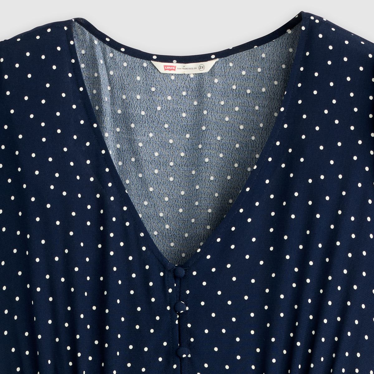 Lilith Midi Dress (Plus Size) — Inga Dot Navy Blazer - Blue