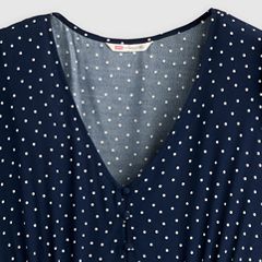 Lilith Midi Dress (Plus Size) — Inga Dot Navy Blazer - Blue 6