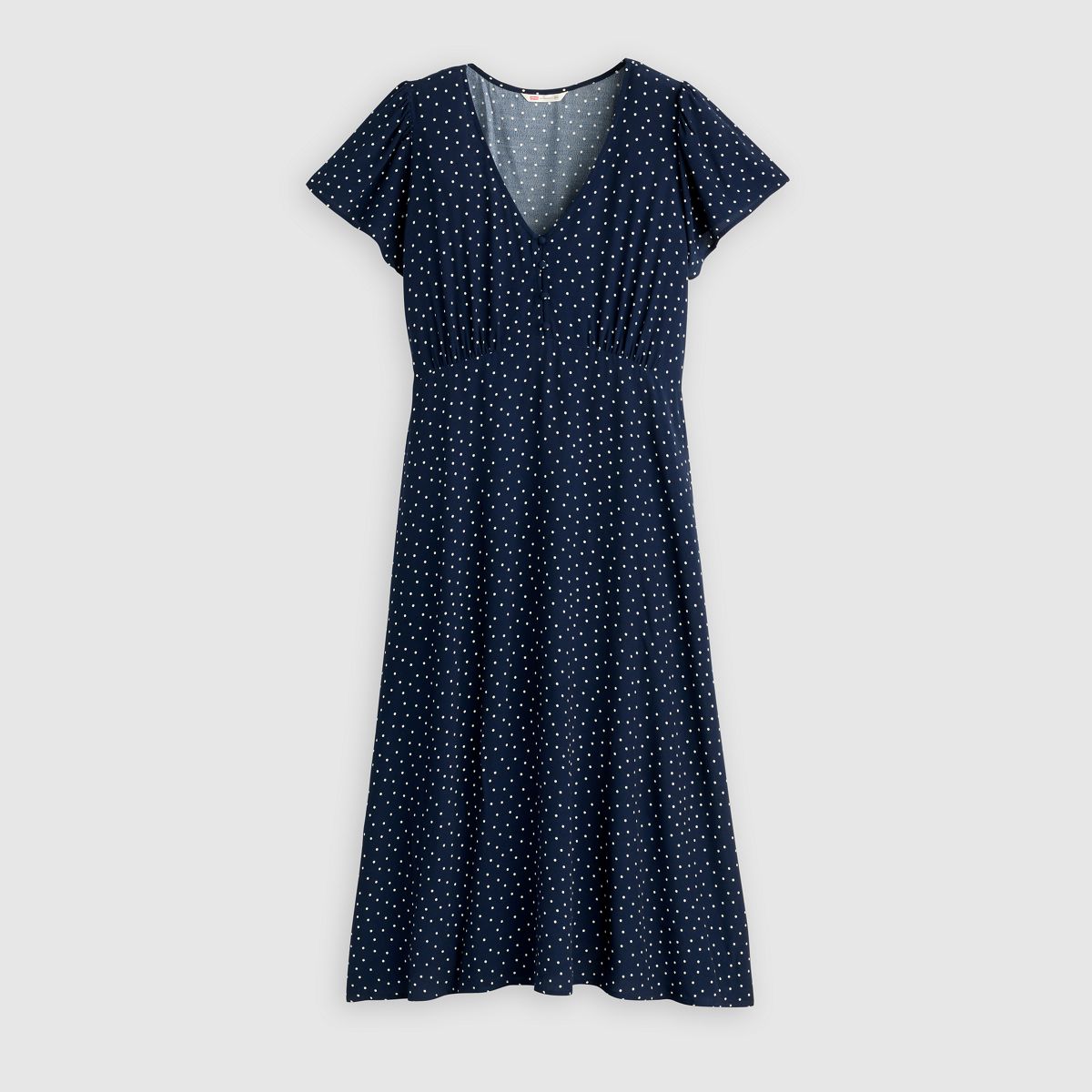 Lilith Midi Dress (Plus Size) — Inga Dot Navy Blazer - Blue