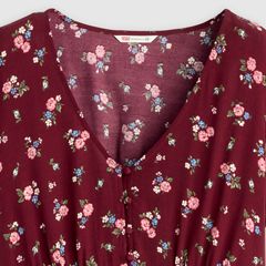 Lilith Midi Dress (Plus Size) — Abellona Floral Cabernet - Multi-Color 6