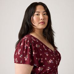 Lilith Midi Dress (Plus Size) — Abellona Floral Cabernet - Multi-Color 2