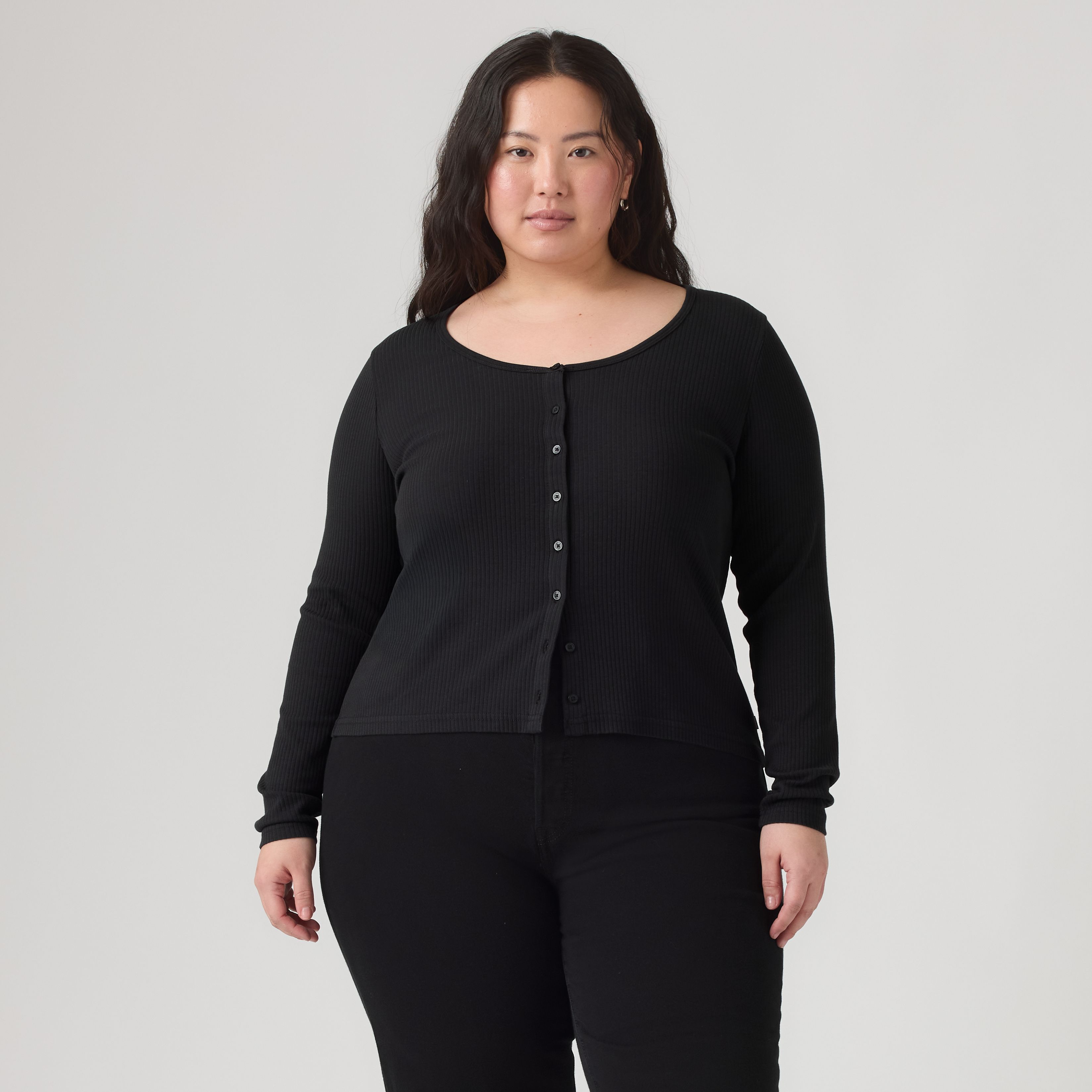 Austen Button-Up Long-Sleeve Top (Plus Size) 3