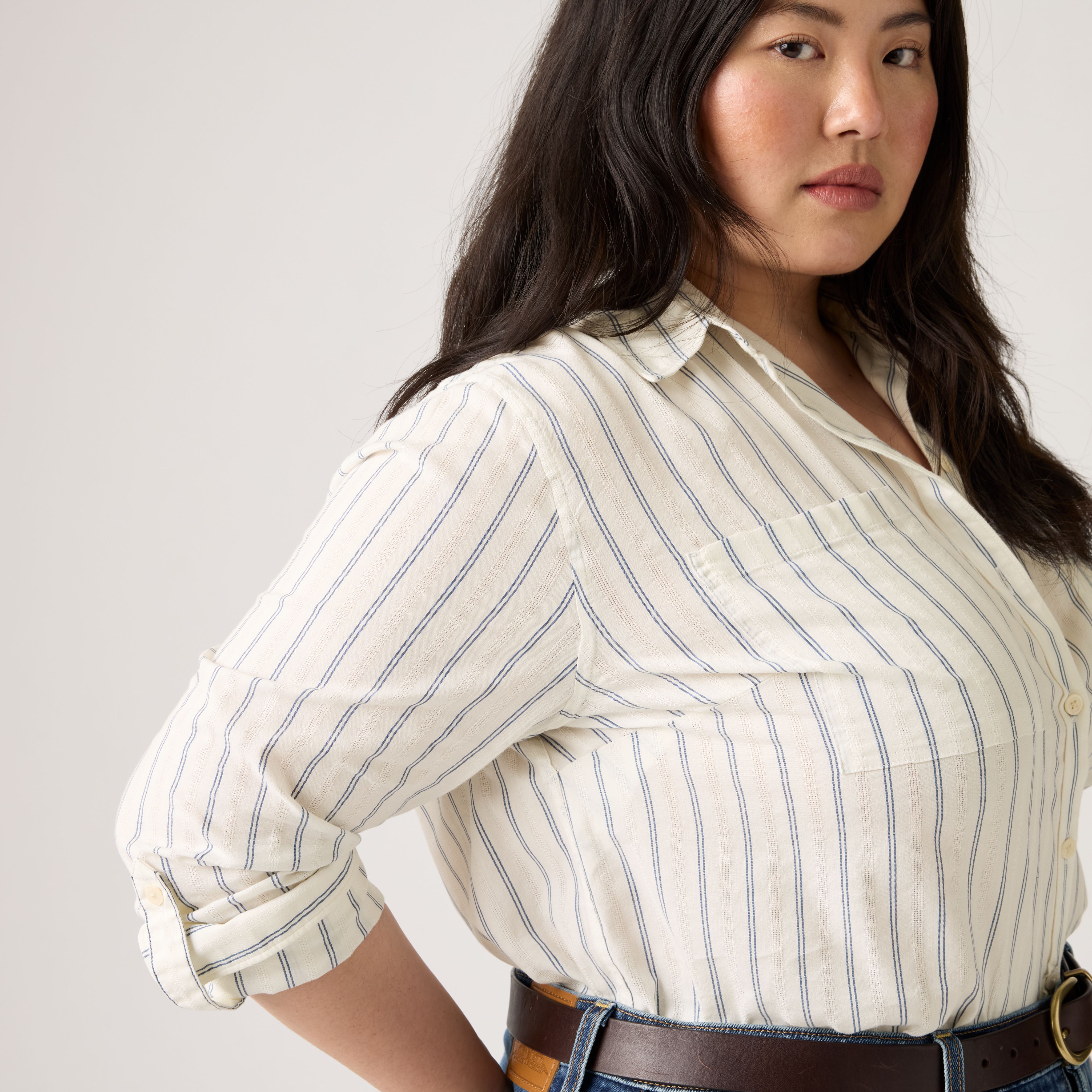 Женская рубашка Levi's Aspen Utility Long-Sleeve Shirt (Plus Size) — фото 2