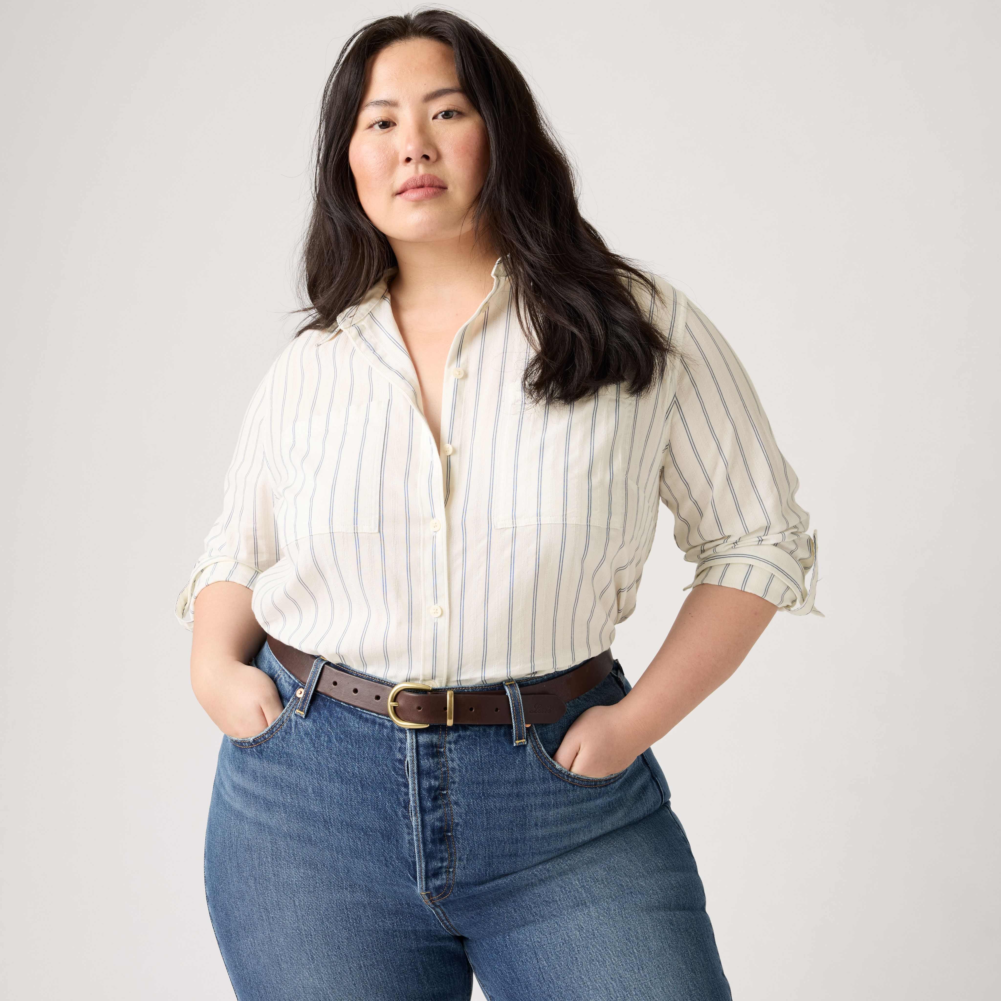 Женская рубашка Levi's Aspen Utility Long-Sleeve Shirt (Plus Size)