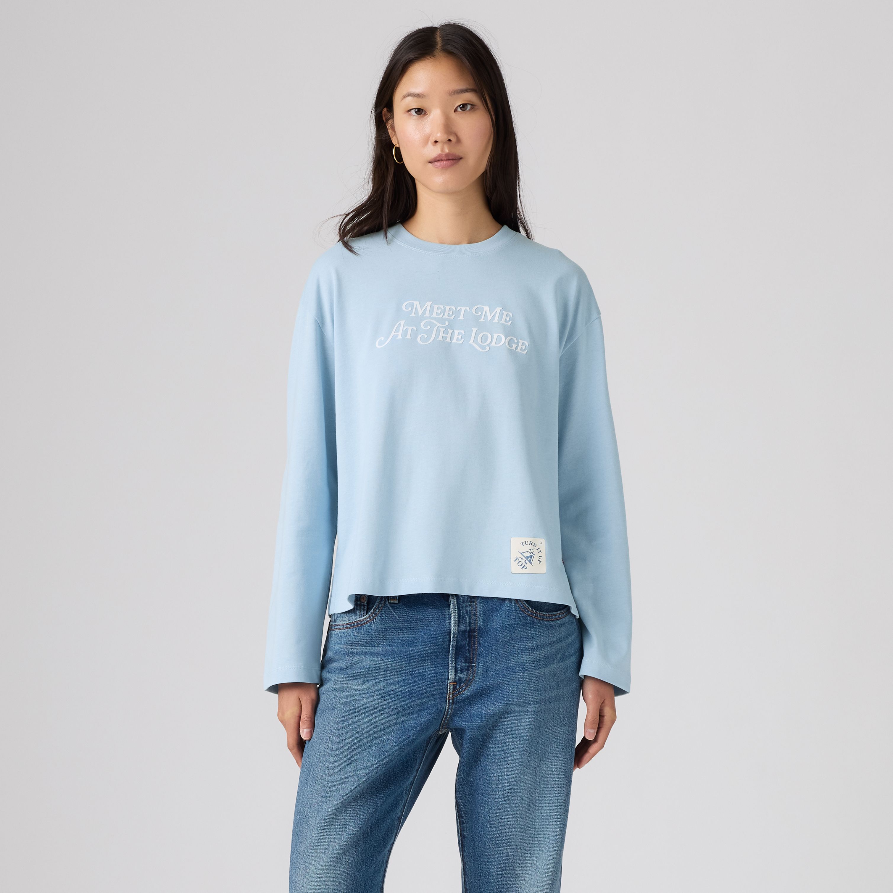 T-shirt Vintage a manica lunga con stampa 1