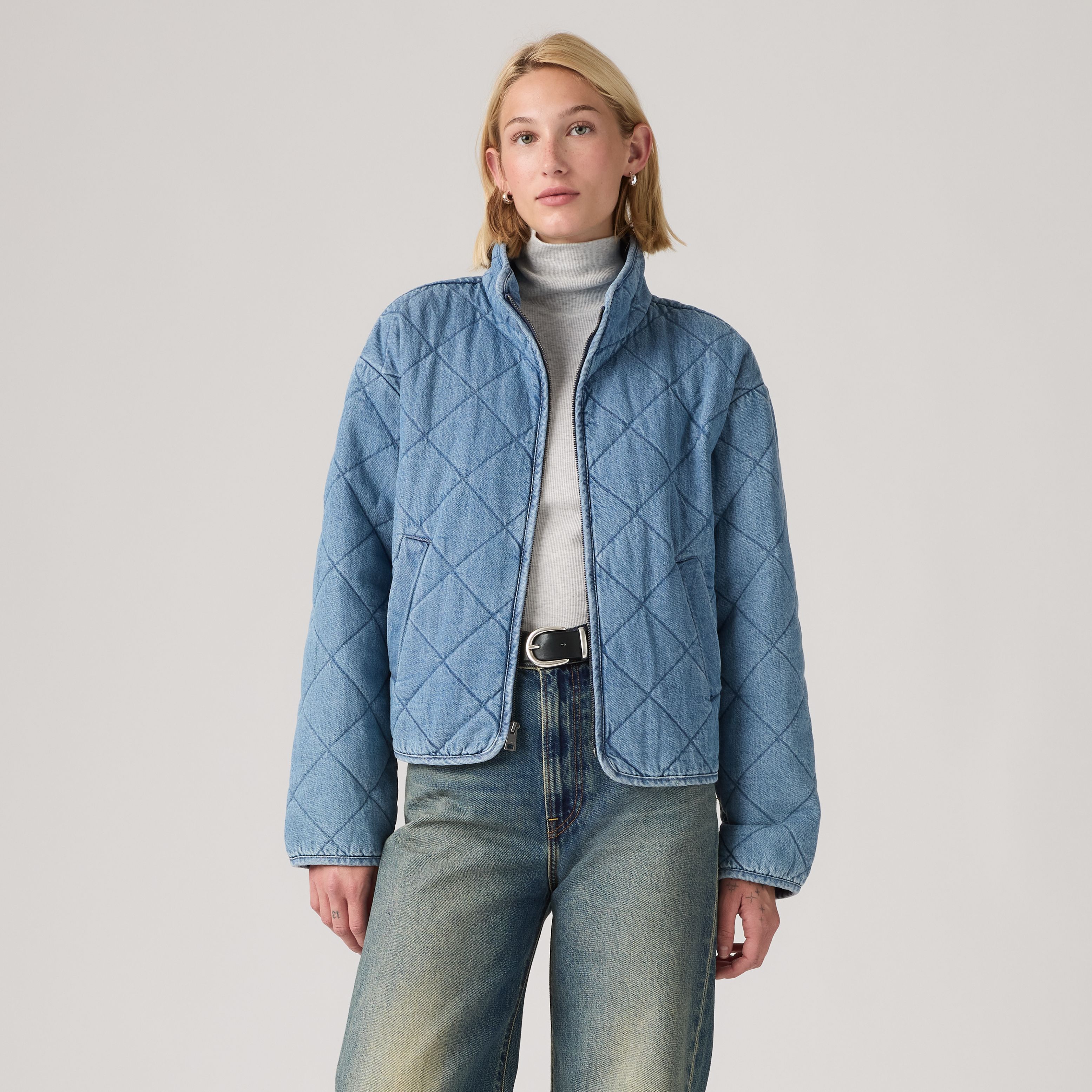 Diamond Quilted Cotton Jacket 3