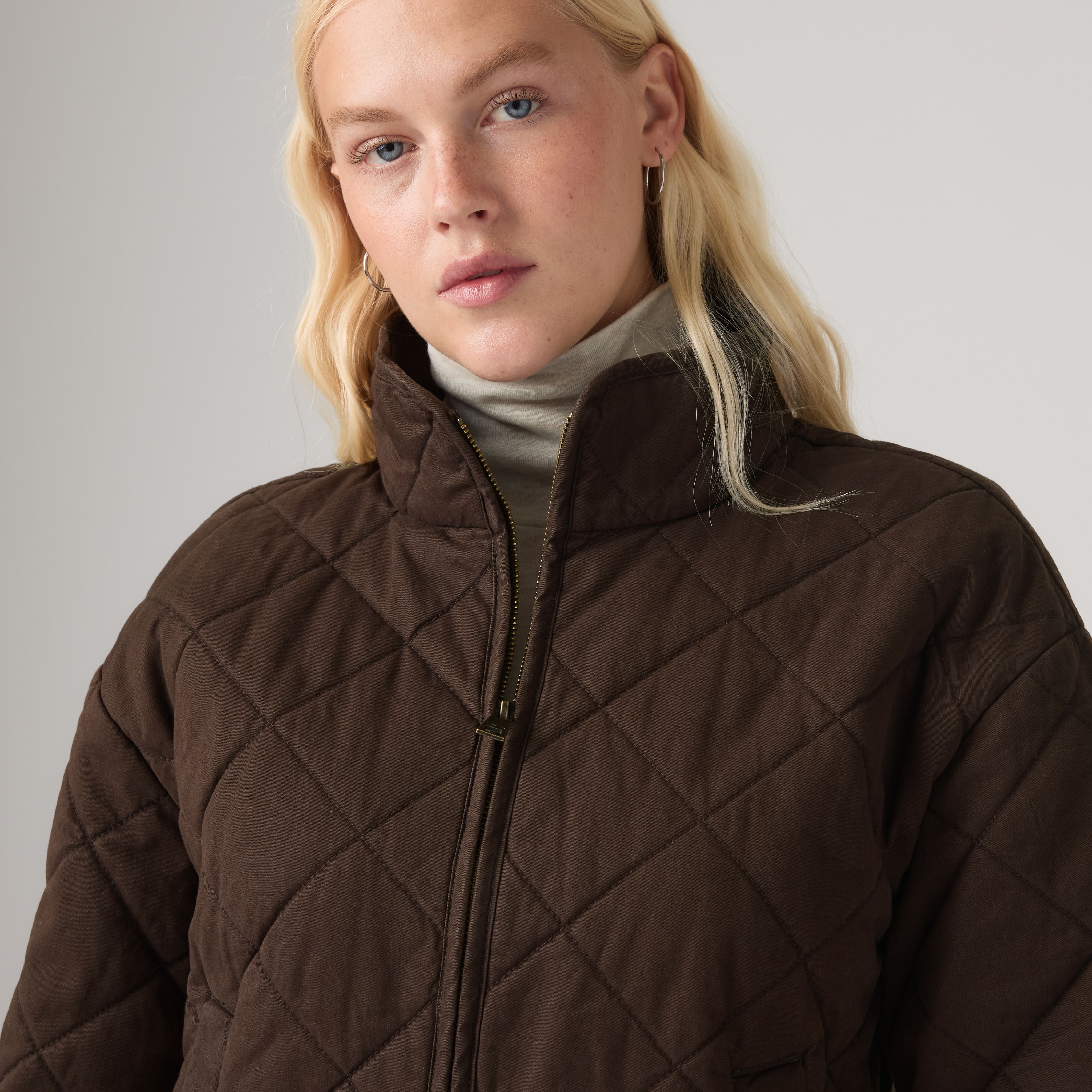 Diamond Quilted Cotton Jacket 2