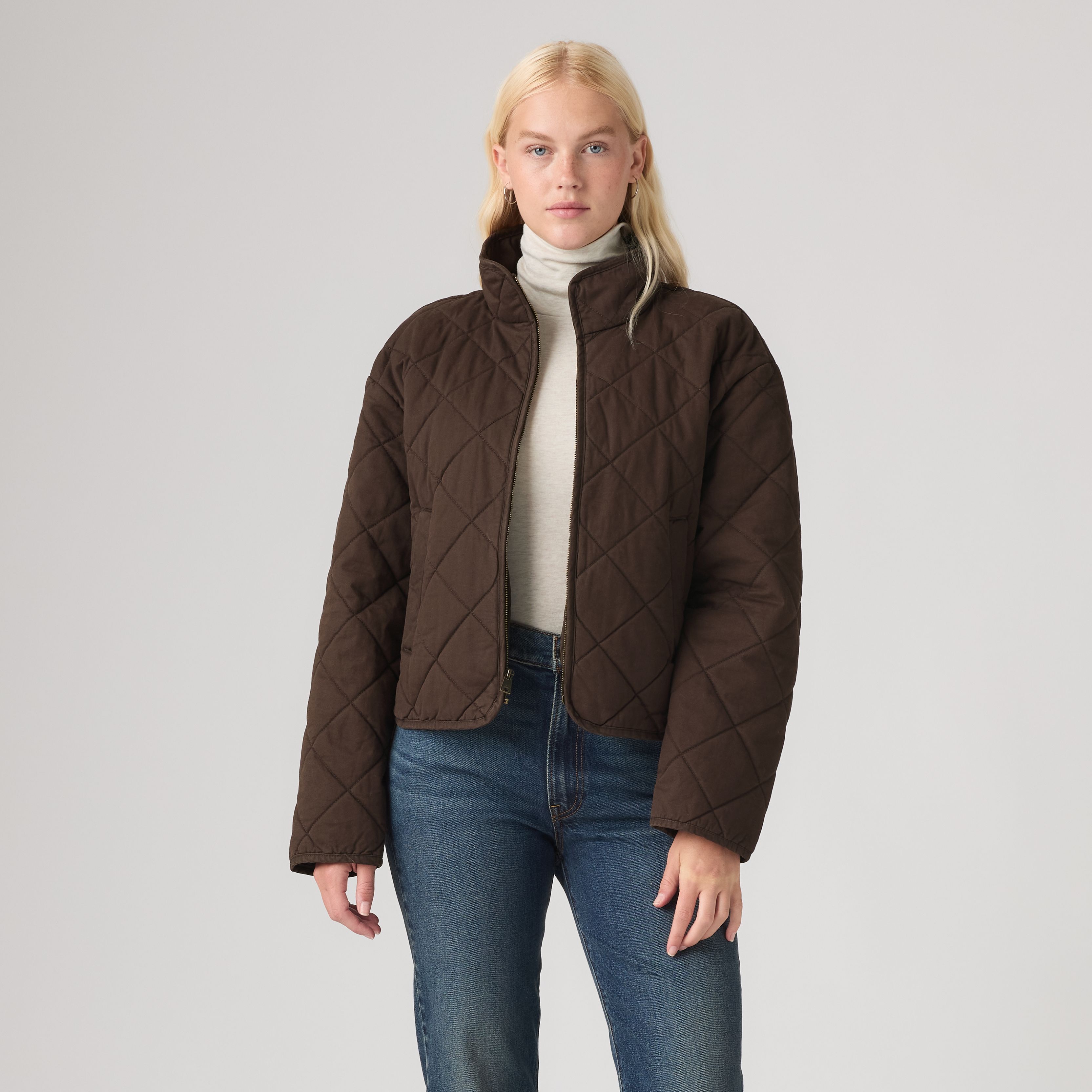 Diamond Quilted Cotton Jacket 12