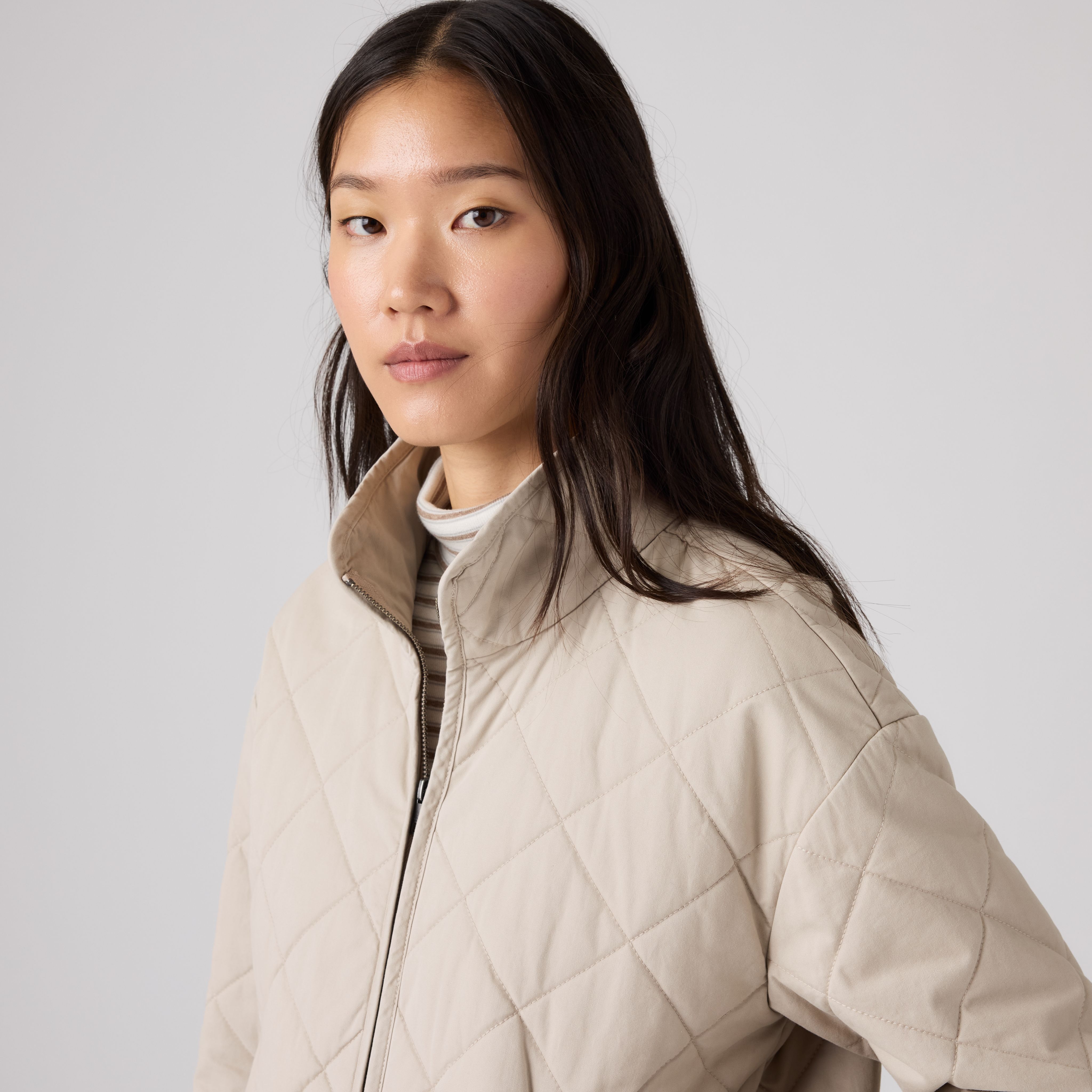 Diamond Quilted Cotton Jacket 2