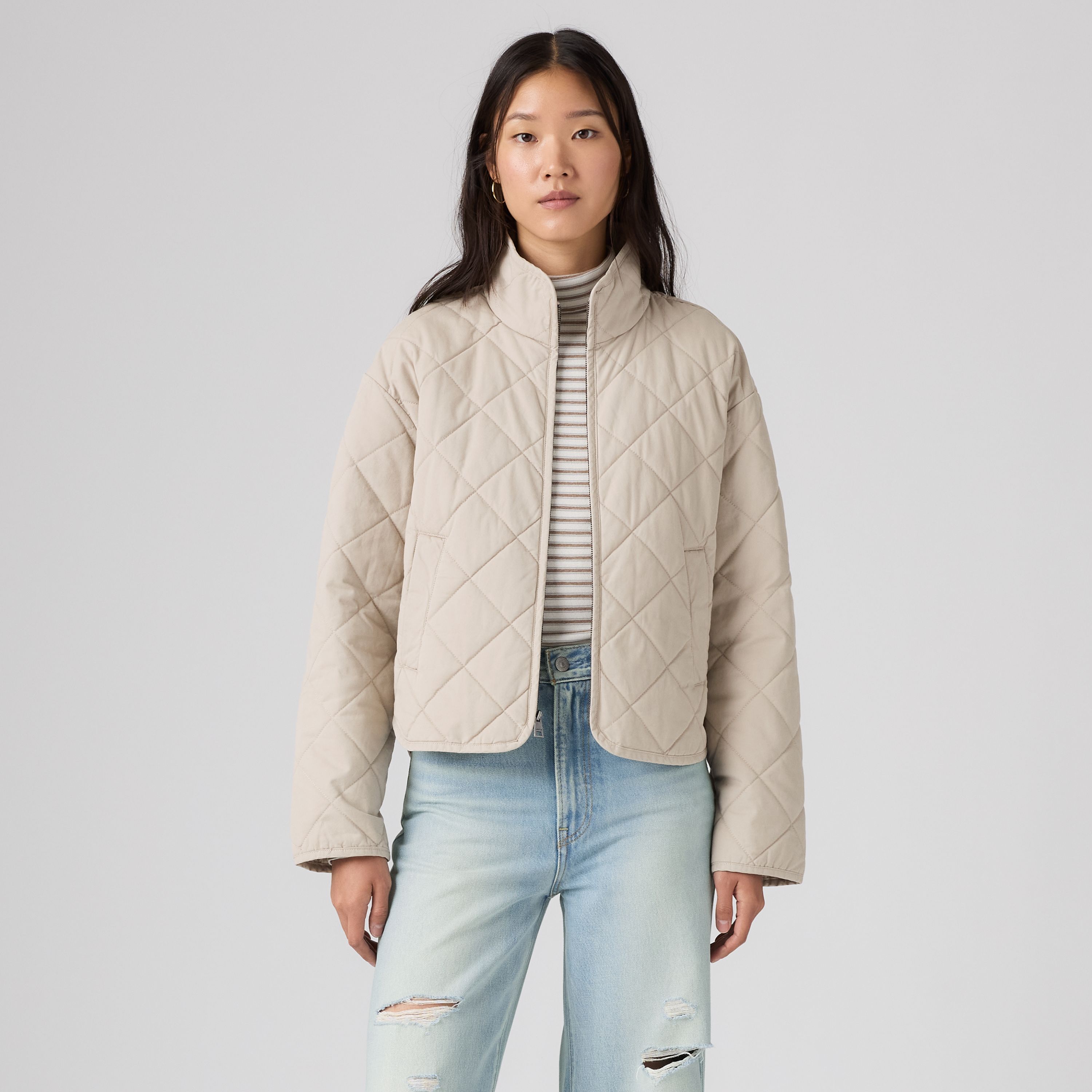 Diamond Quilted Cotton Jacket 10